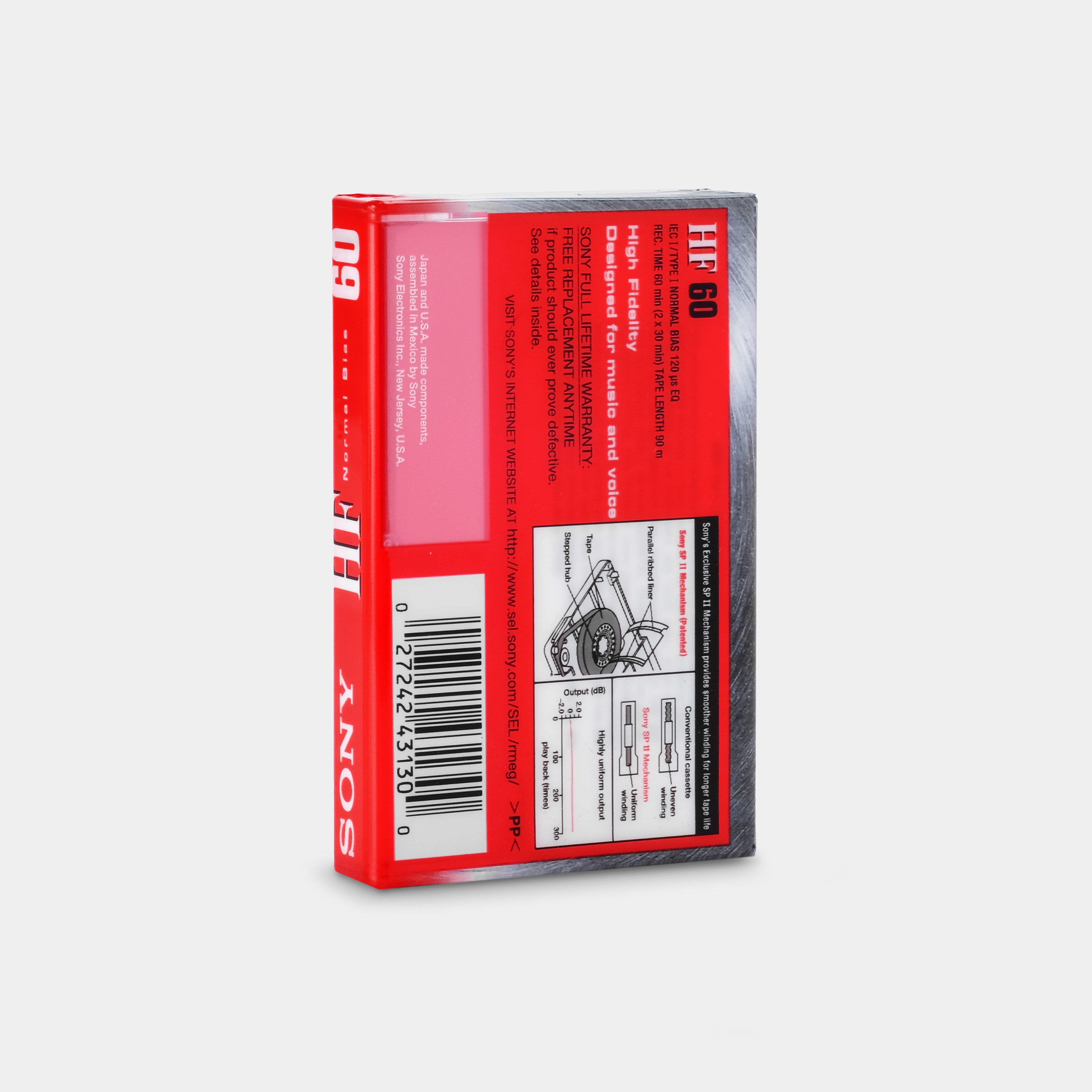 Sony HF60 Type I 60 Min Blank Cassette Tape