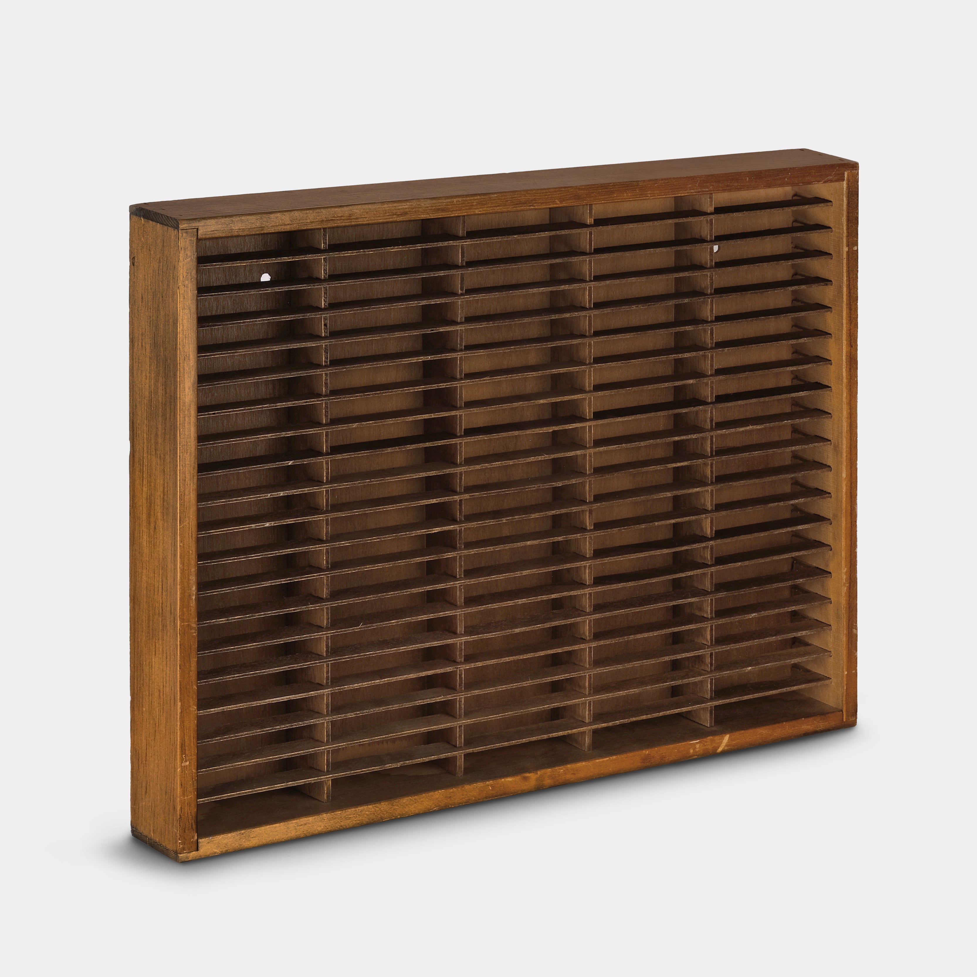 Napa Valley Box Company Dark Wood Cassette Storage Shelf for 100 Cassettes