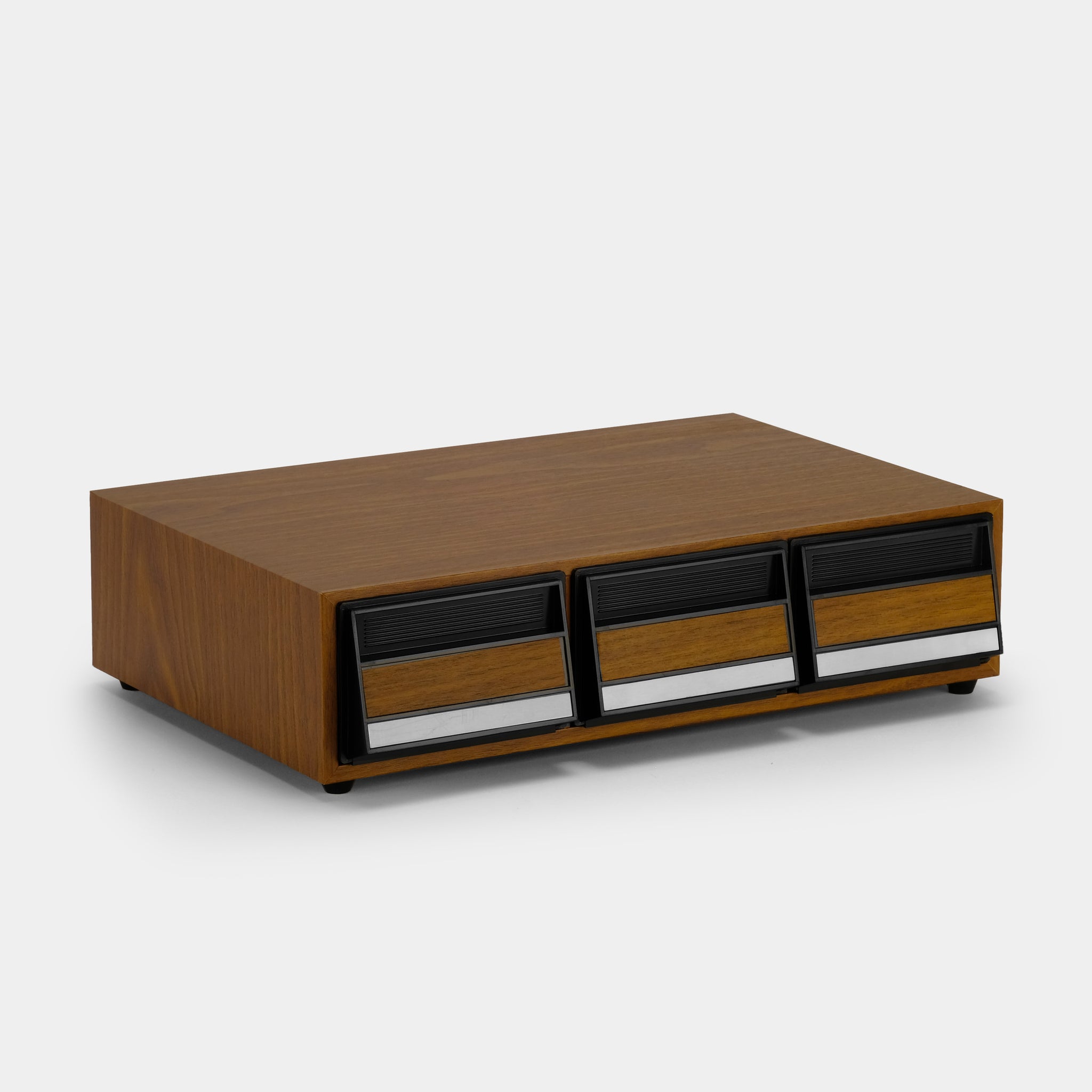 Wood Cassette Tape Storage Drawers With Feet