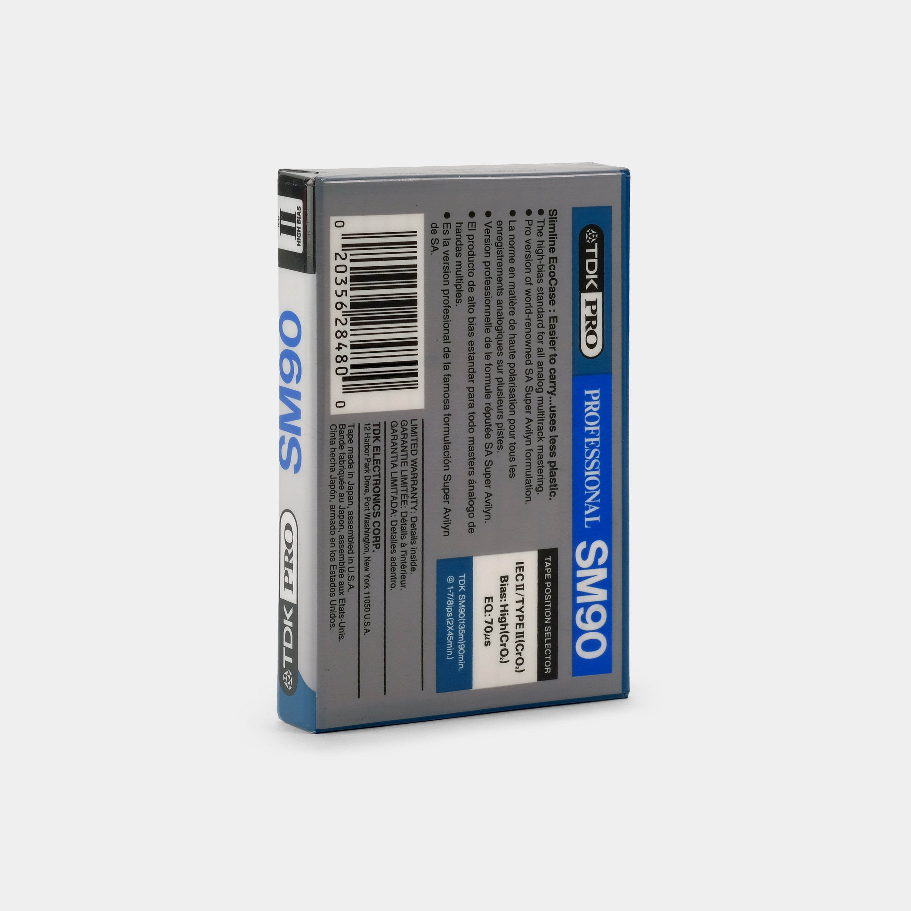 TDK Pro SM90 Type II 90 Min Blank Cassette Tape