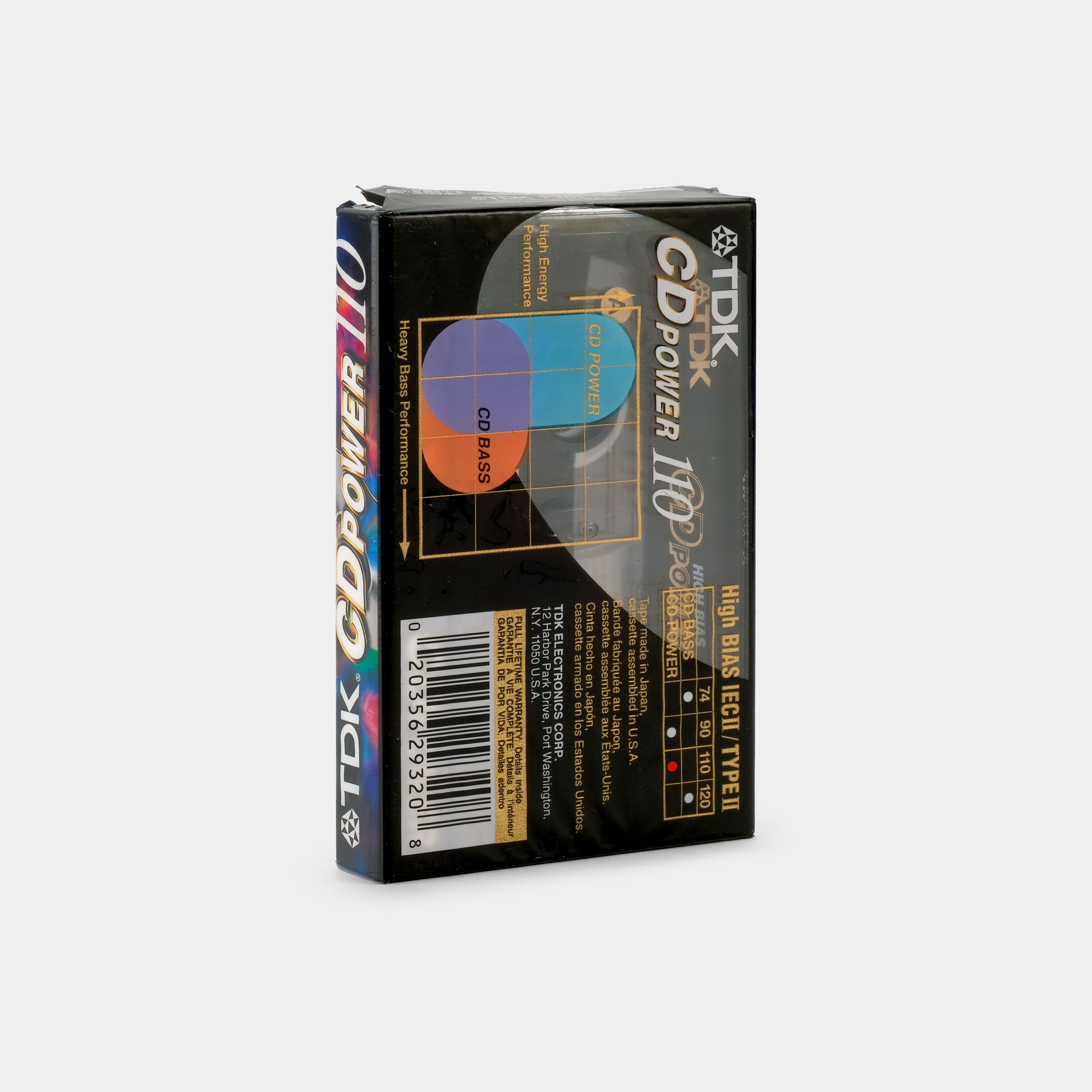 TDK CD Power 110 Type II 110 Min Blank Cassette Tape