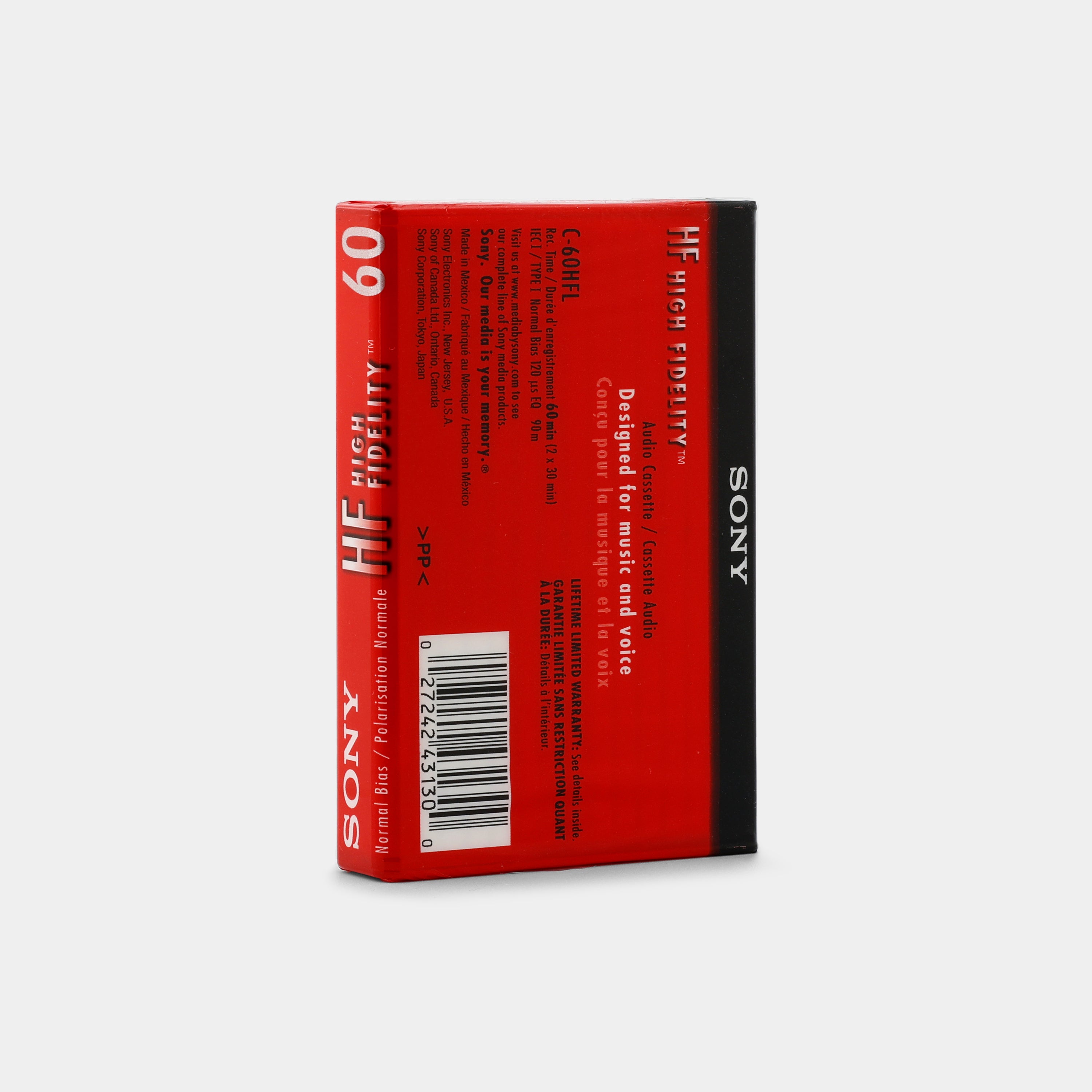 Sony HF60 Type I 60 Min Blank Cassette Tape