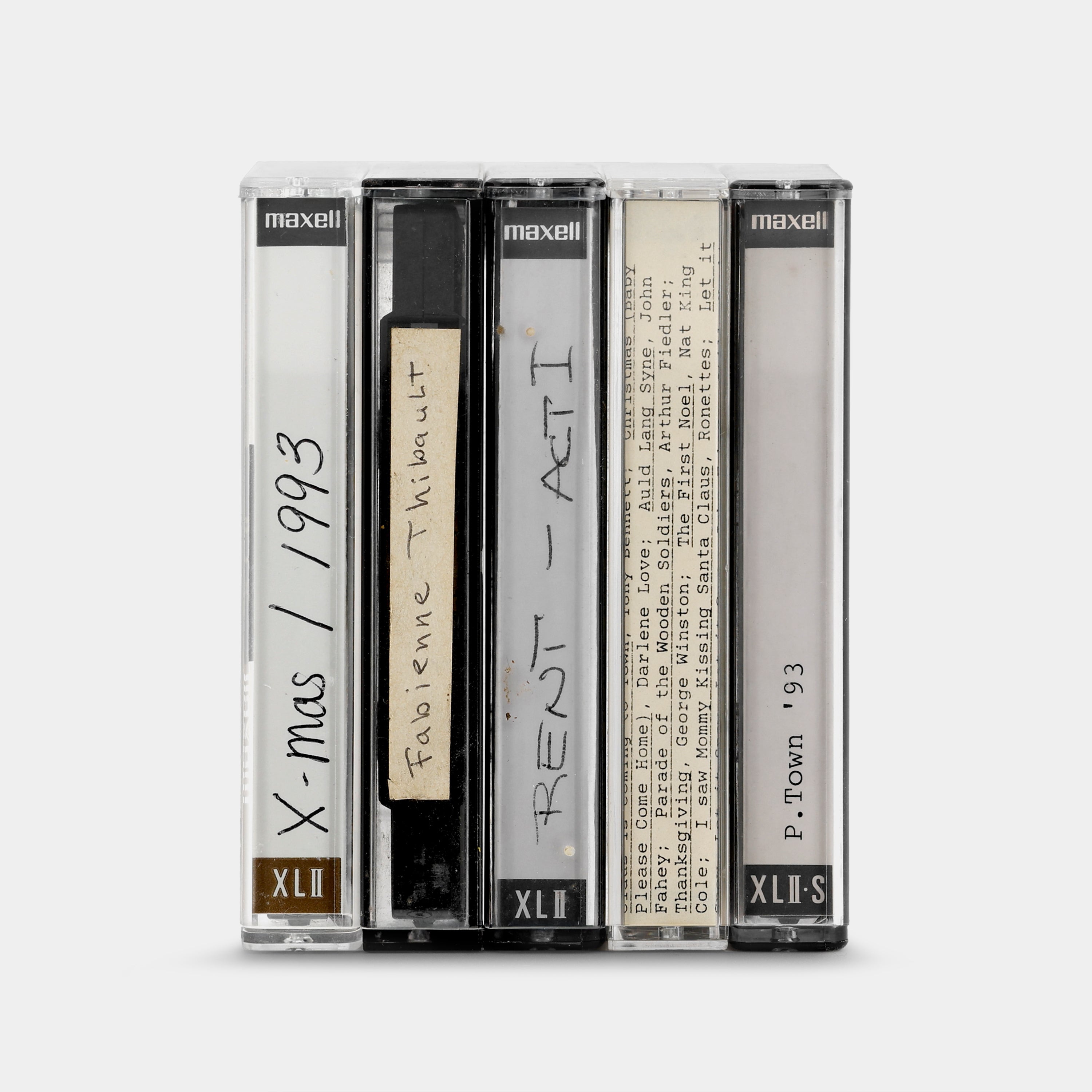 Lot of 5 Miscellaneous Type II Pre-Recorded Cassette Tapes