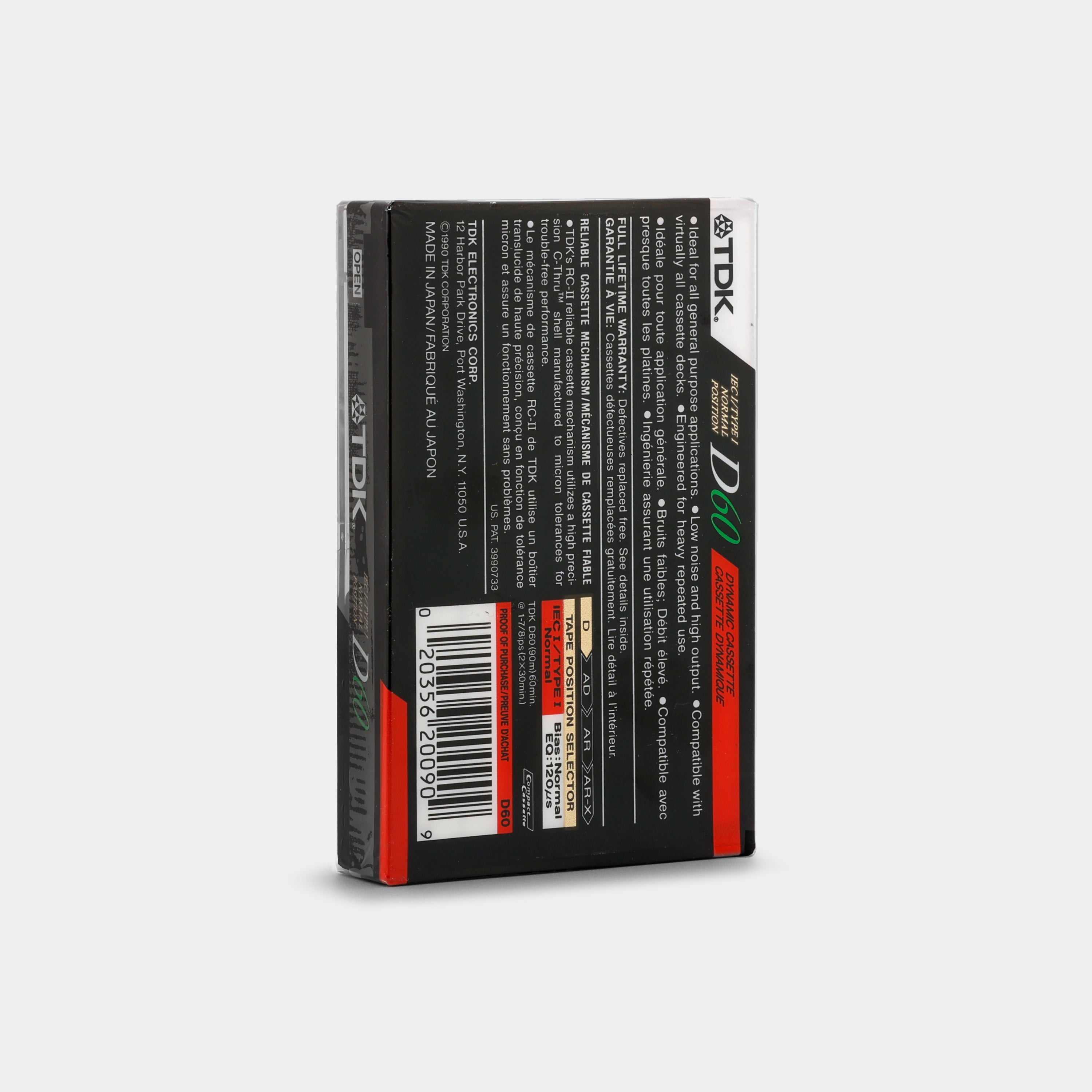 TDK D60 Type I 60 Min Blank Cassette Tape