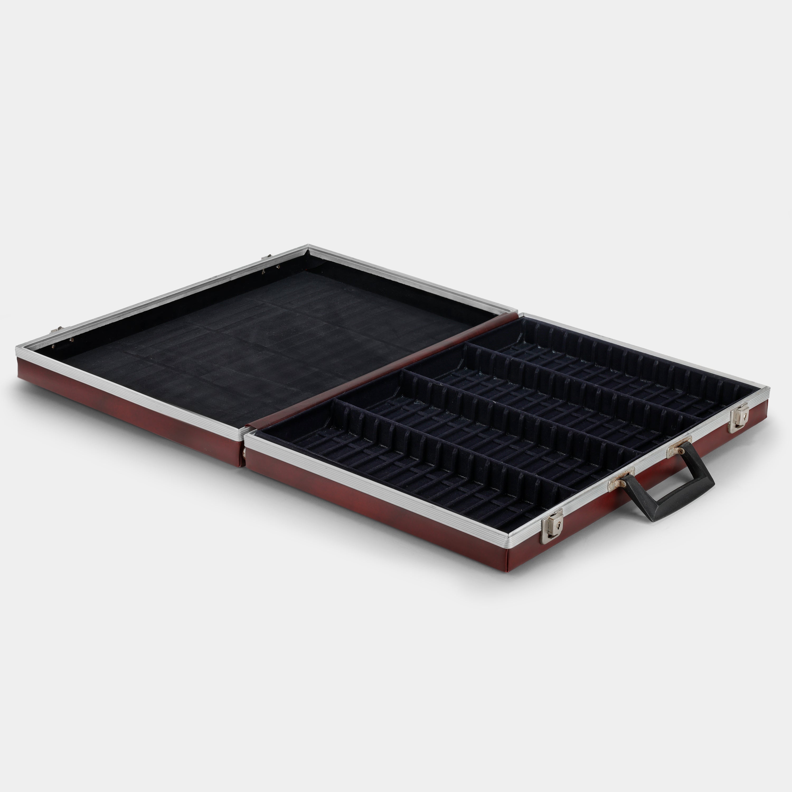 Red Vinyl Cassette Tape Storage Suitcase