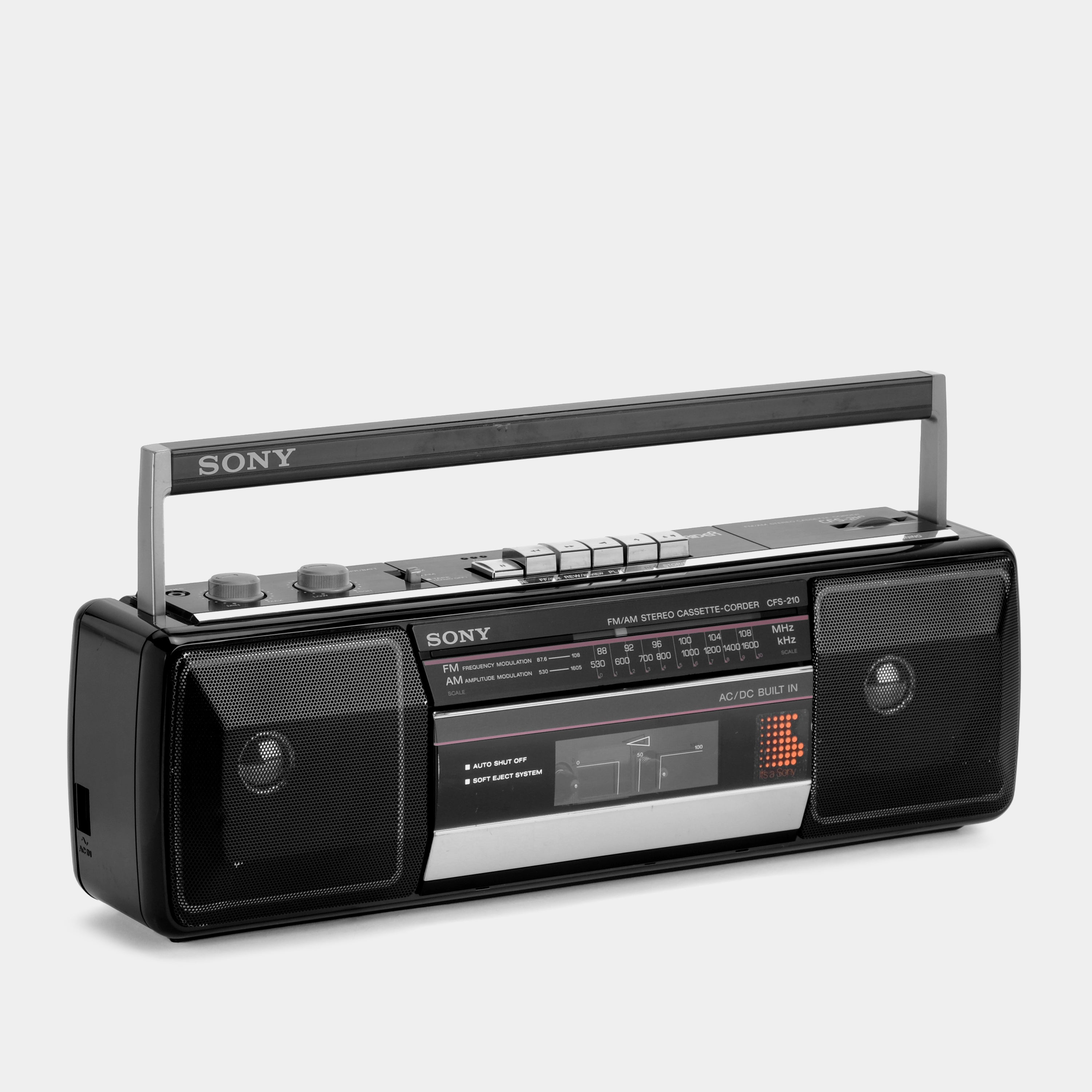 Sony Sound Rider CFS-210 FM/AM Stereo Cassette-Corder Boombox
