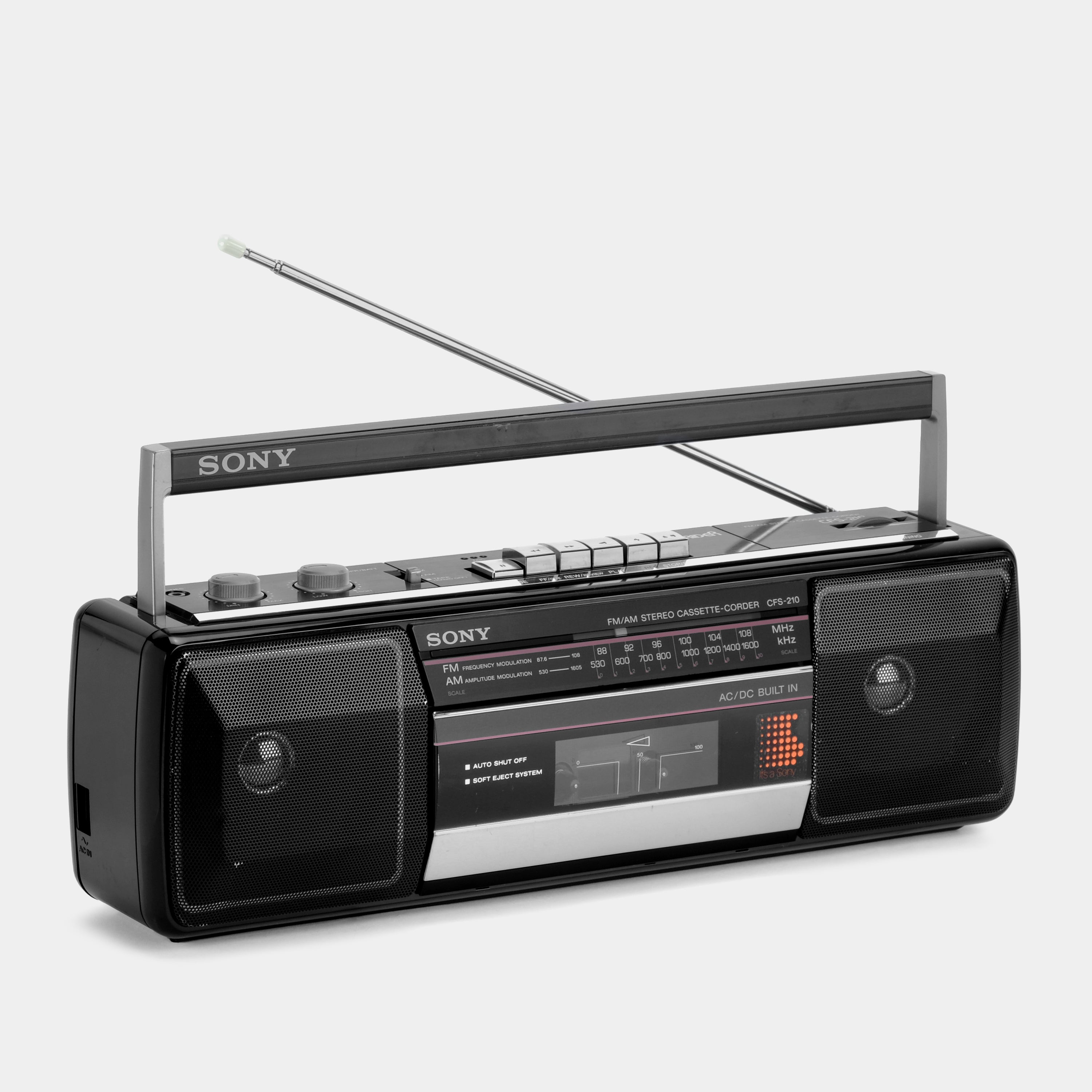 Sony Sound Rider CFS-210 FM/AM Stereo Cassette-Corder Boombox