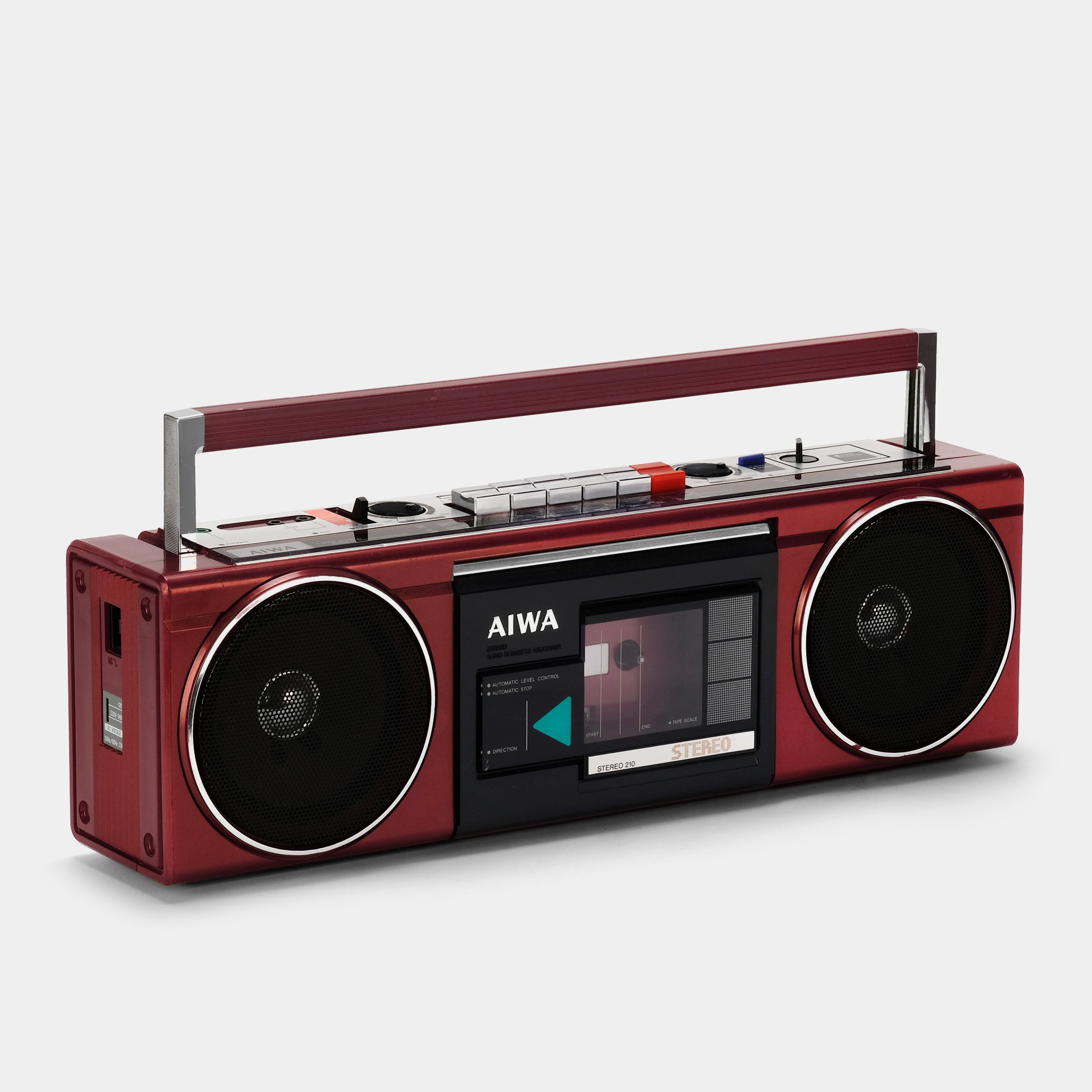 Aiwa Stereo 210 CS-210U AM/FM Red Boombox Cassette Recorder and Player
