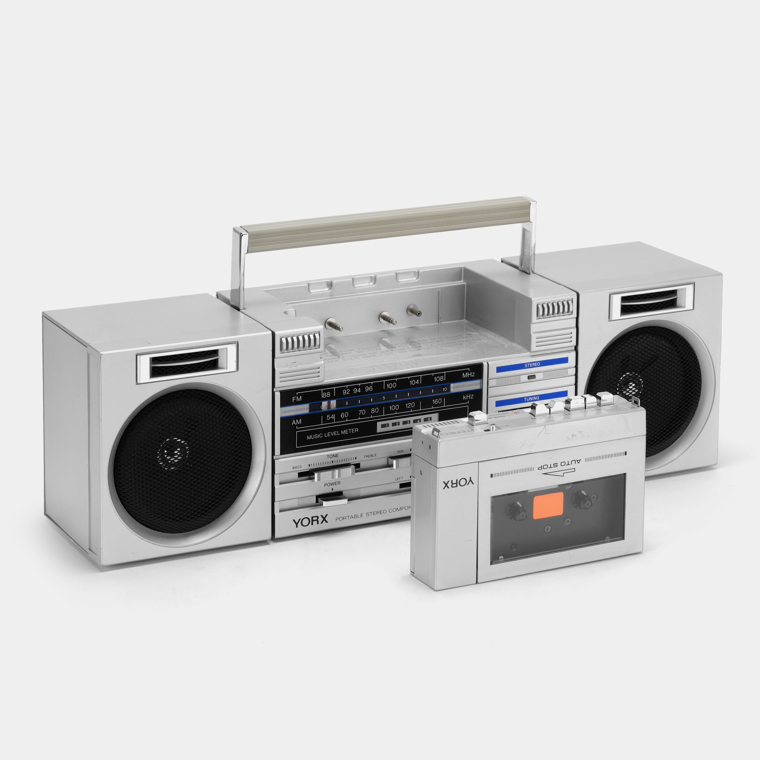 Yorx BP-04R AM/FM Stereo Boombox Cassette Recorder and Player