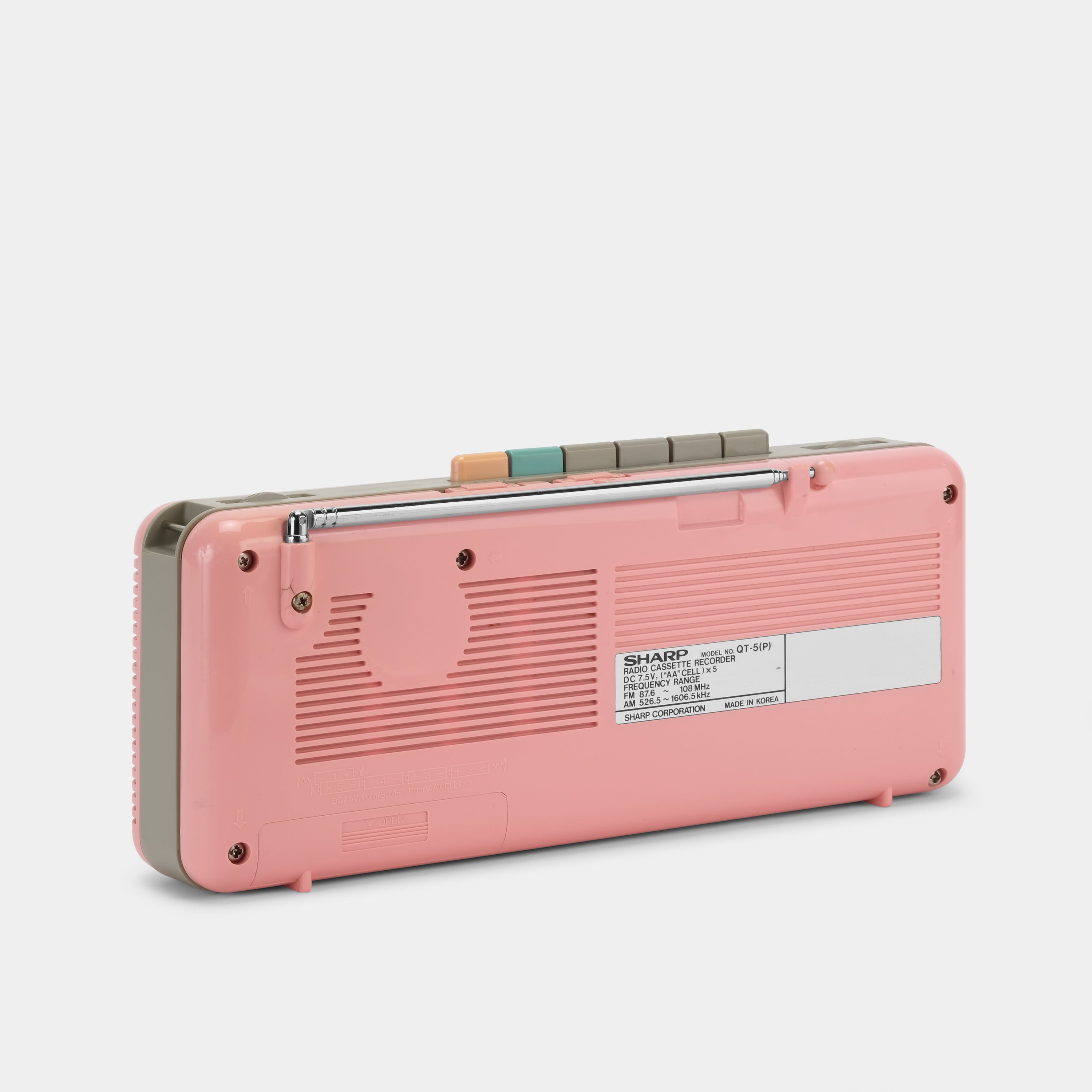 Sharp QT-5(P) AM/FM Radio Cassette Recorder