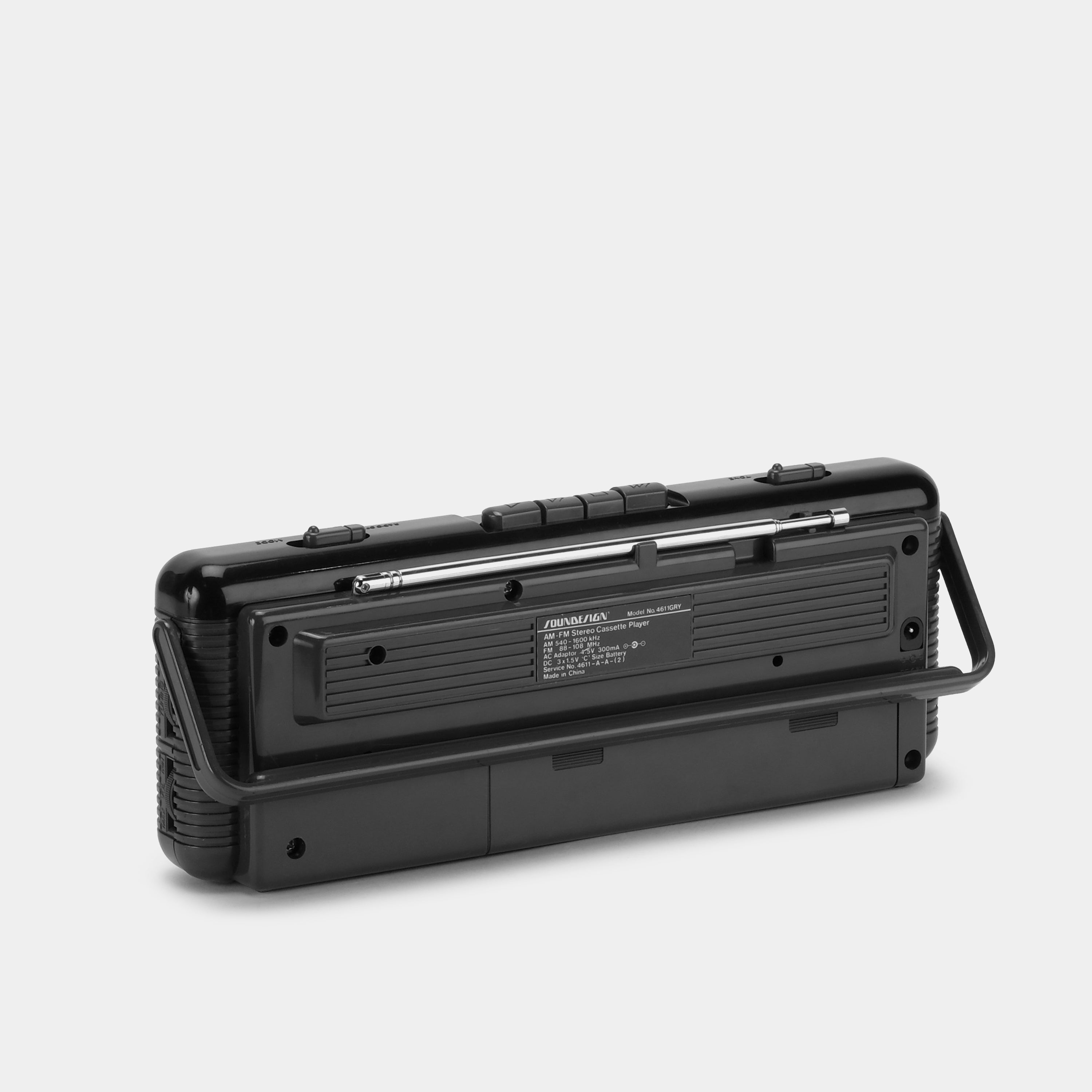 Soundesign 4611 AM/FM Stereo Boombox Cassette Player