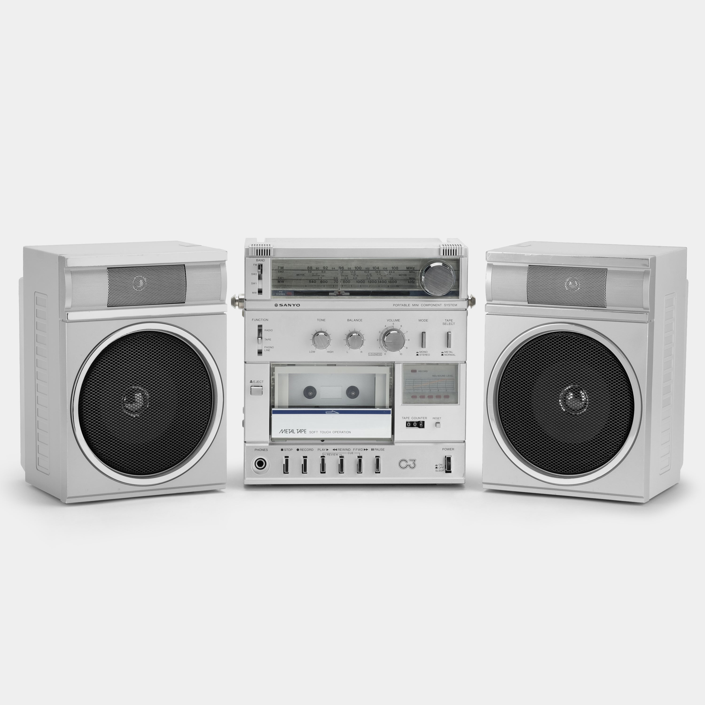 Sanyo C3 Portable Mini Component System Boombox