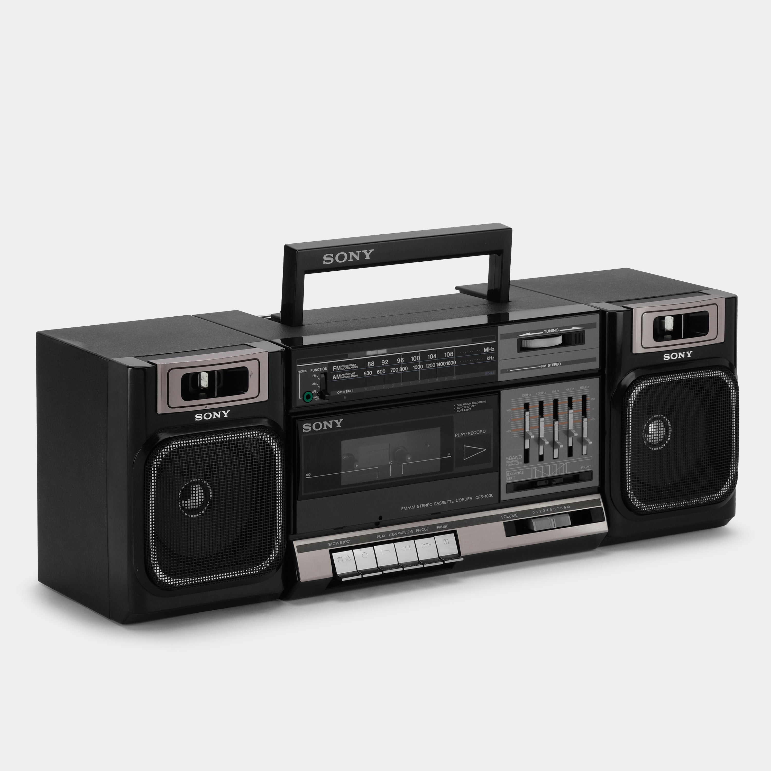 Sony CFS-1000 AM/FM Stereo Boombox Cassette Recorder and Player