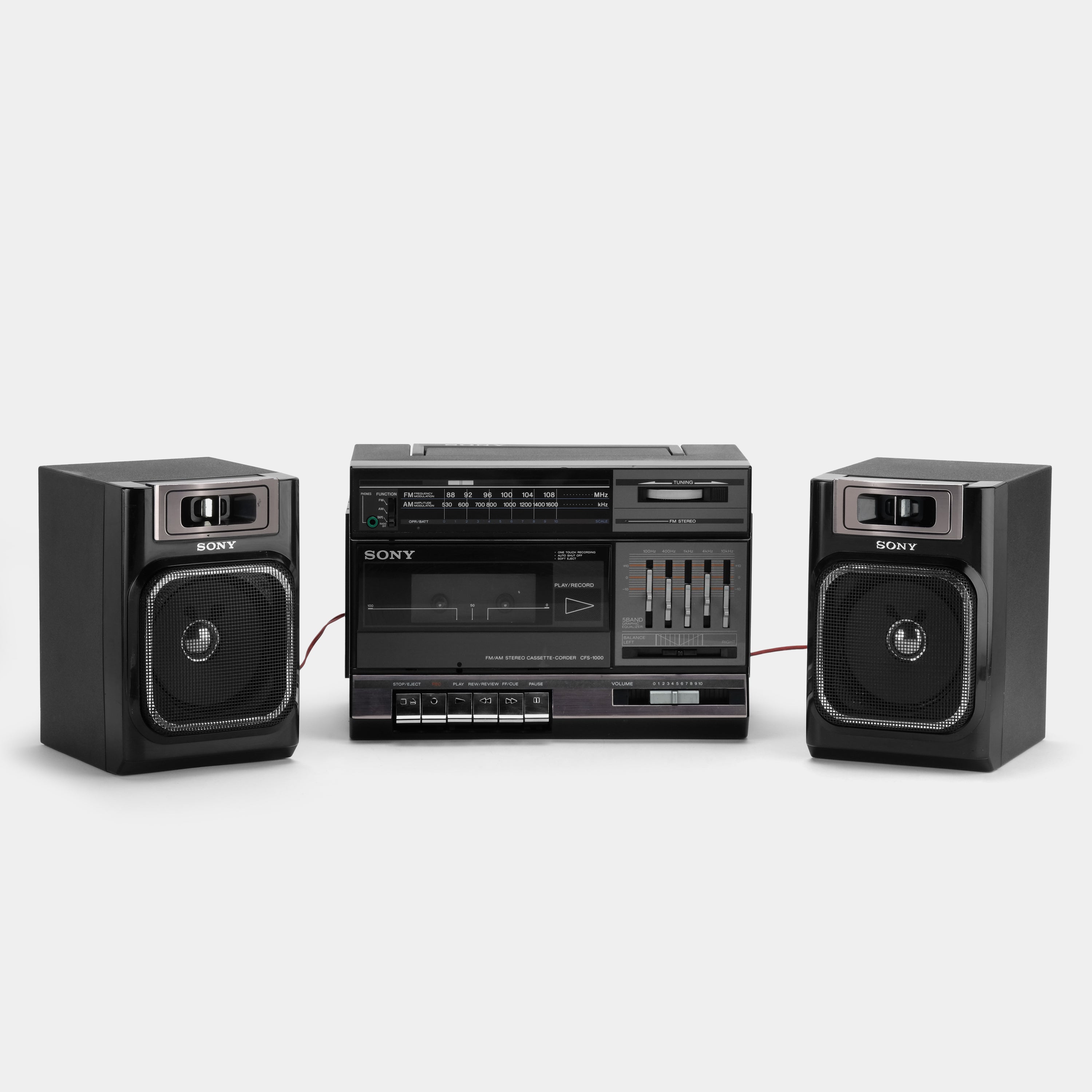 Sony CFS-1000 AM/FM Stereo Boombox Cassette Recorder and Player