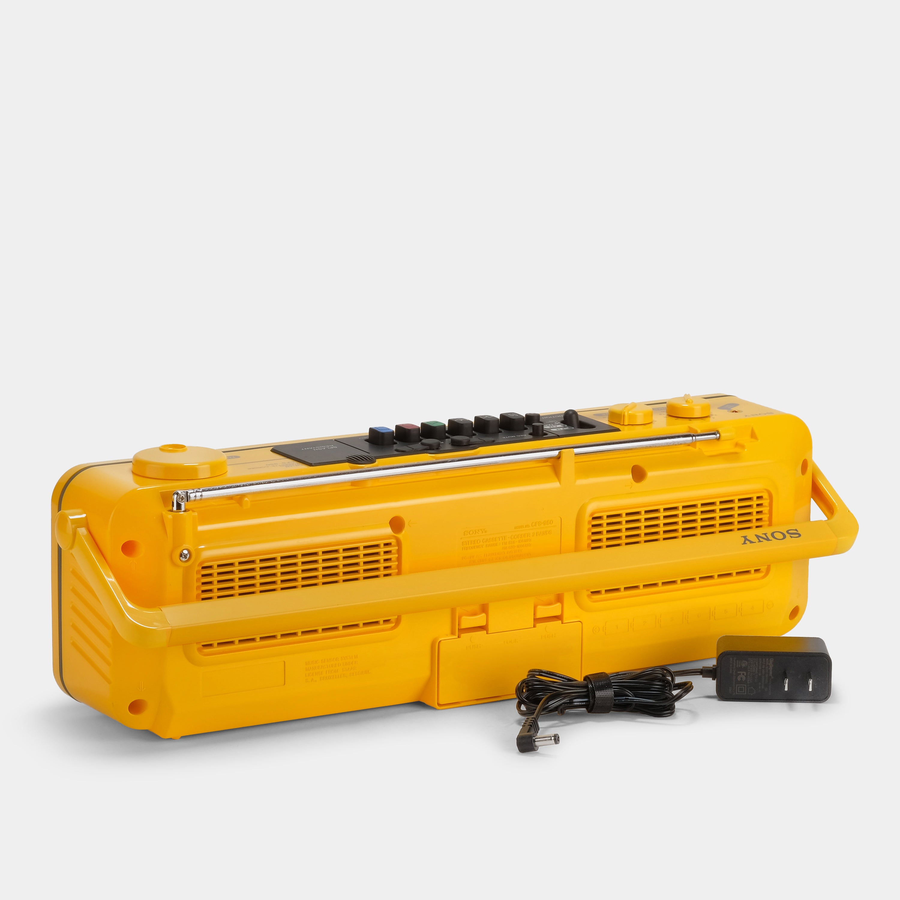 Sony Sports CFS-950 AM/FM Yellow Stereo Cassette-Corder Boombox
