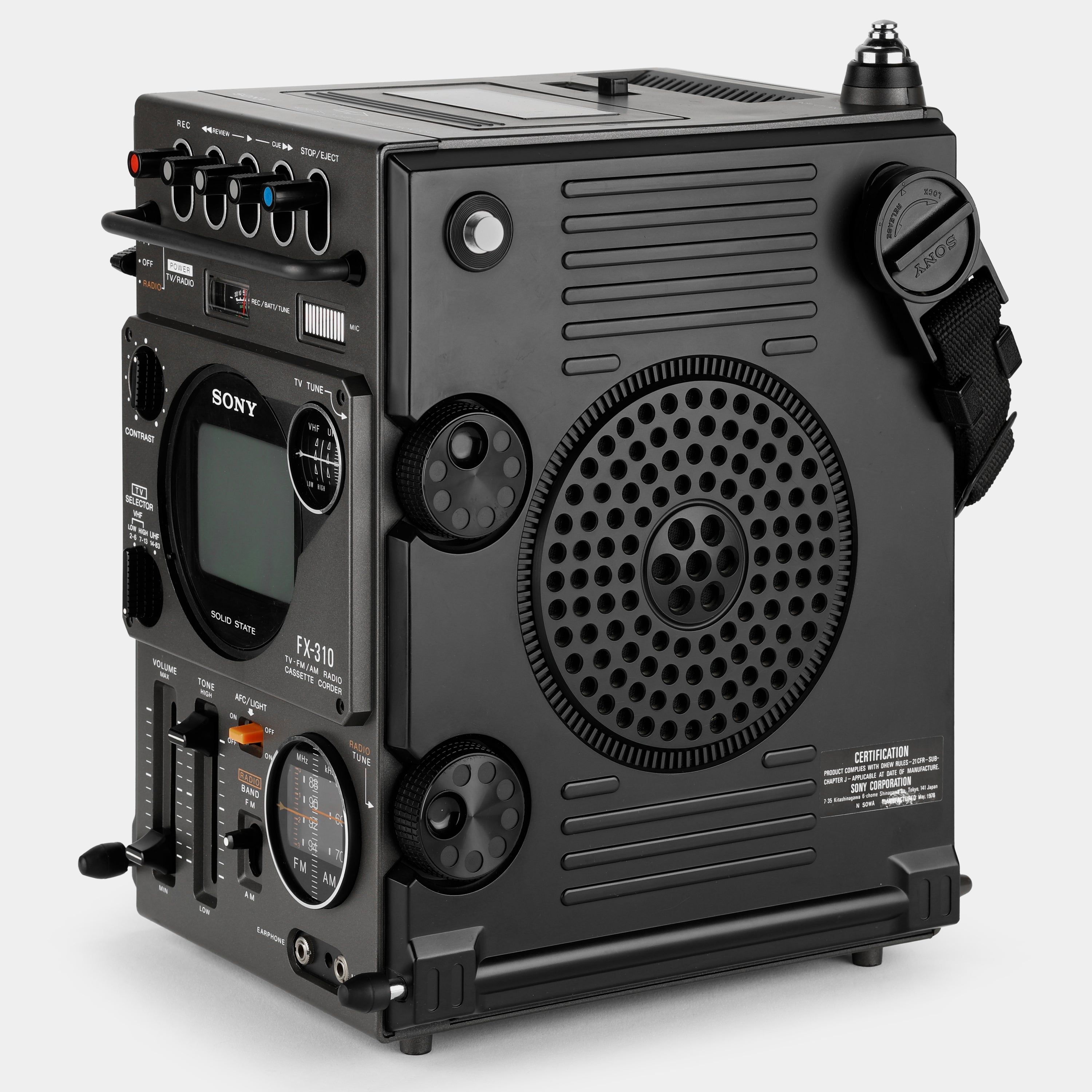 Sony FX-310 TV with AM/FM Radio and Cassette Recorder