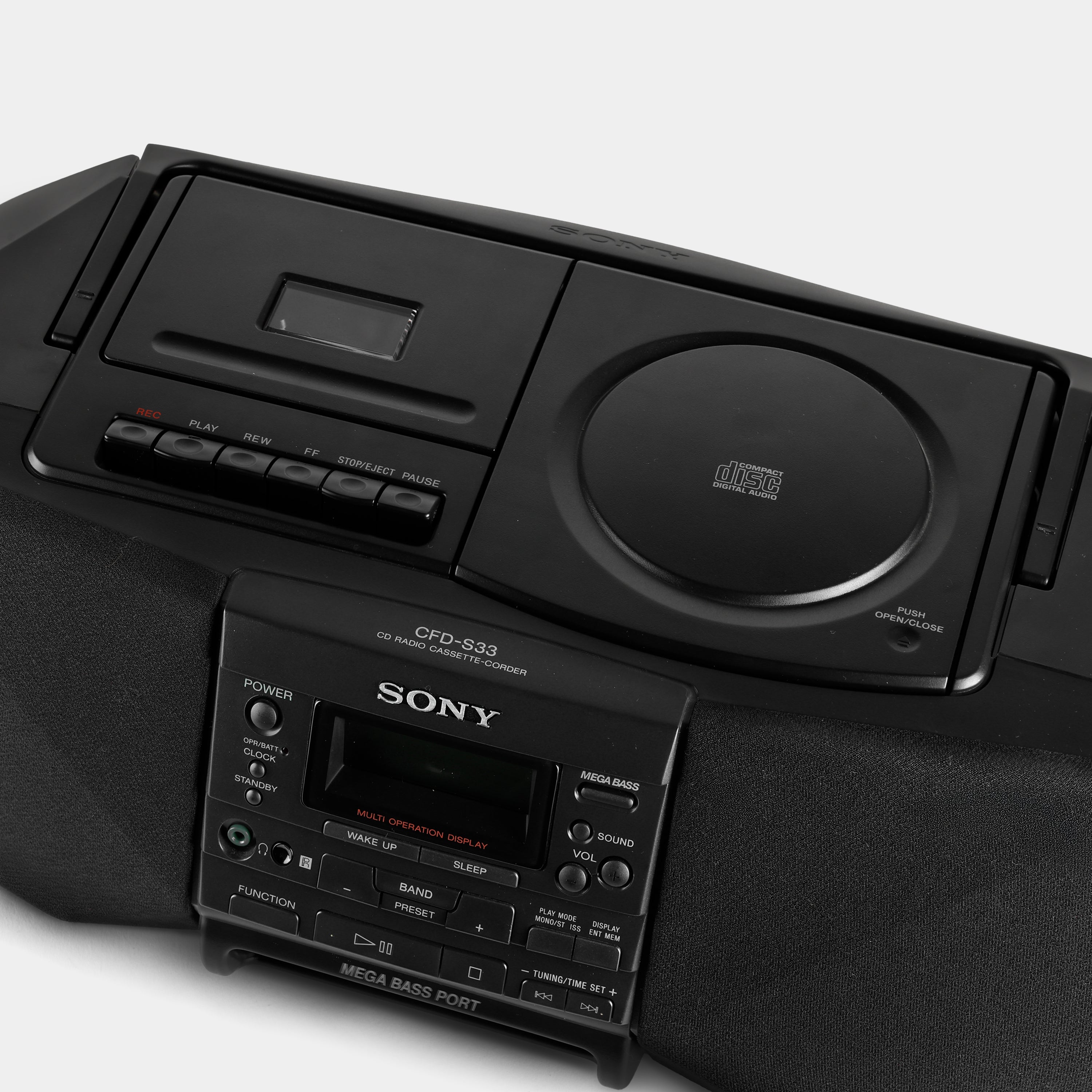 Sony CFD-S33 AM/FM Boombox CD/Cassette-Corder and Player