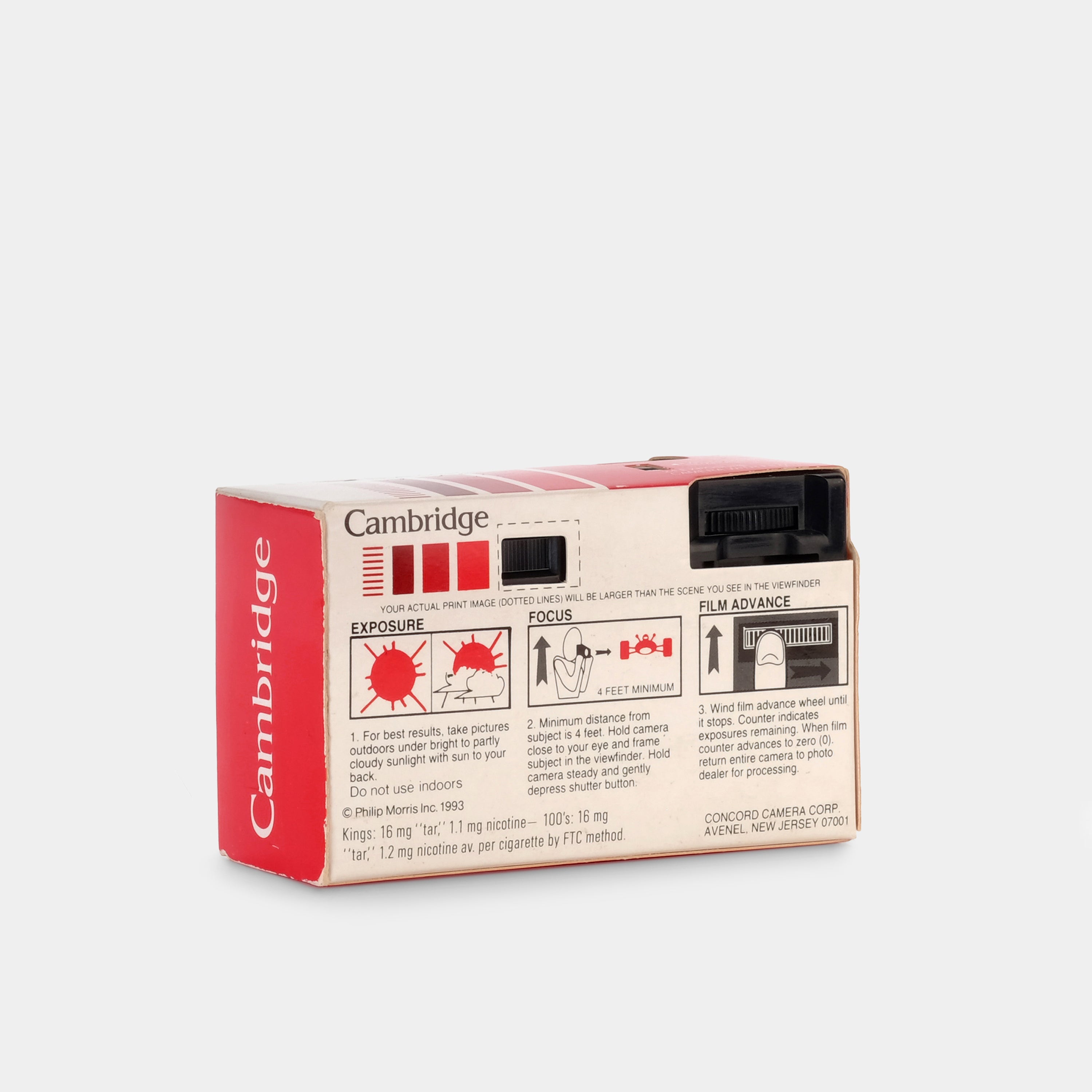 Vintage Promotional Cambridge Disposable 35mm Film Camera