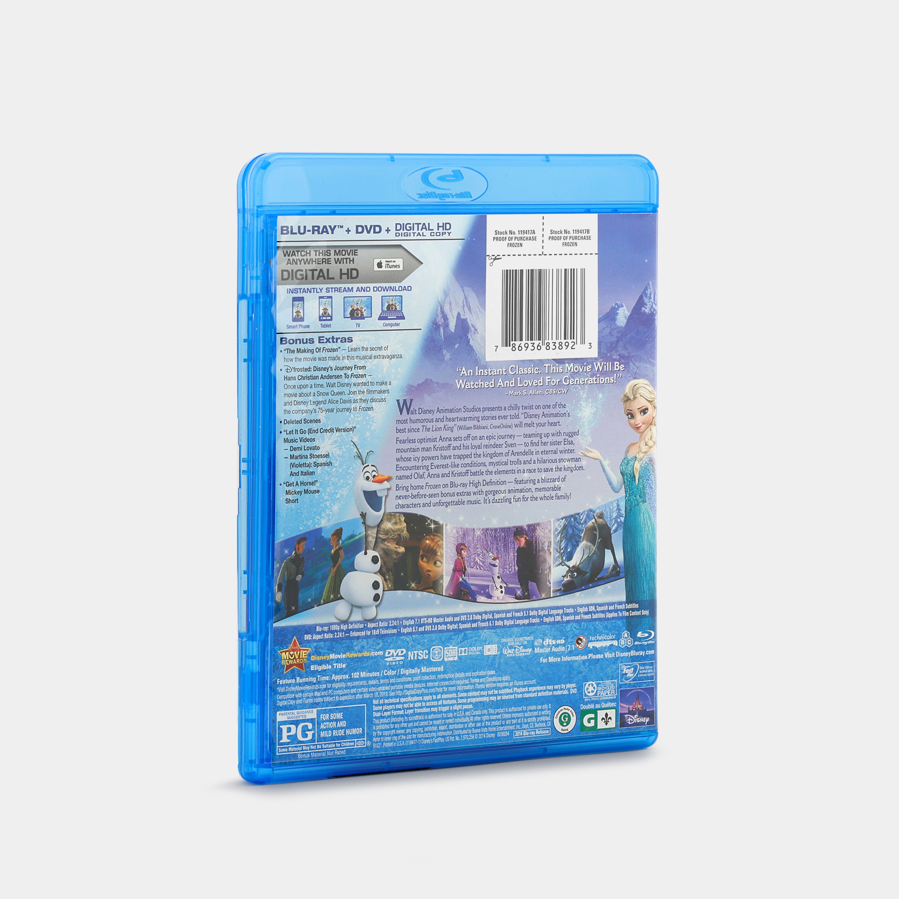 Frozen (Collector's Edition) Blu-Ray + DVD + Digital HD