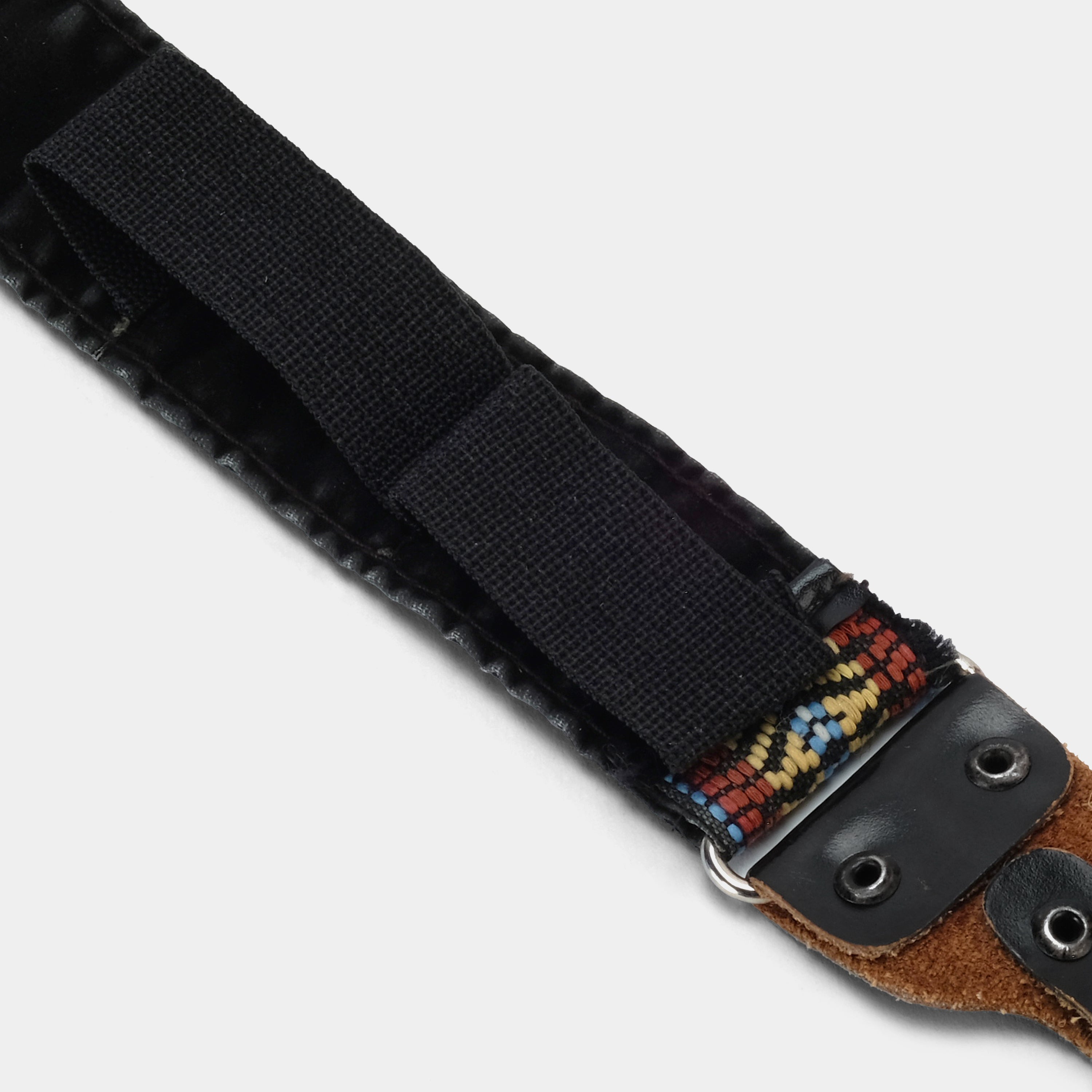 Vintage Red, Yellow and Blue Patterned Hippie Camera Strap