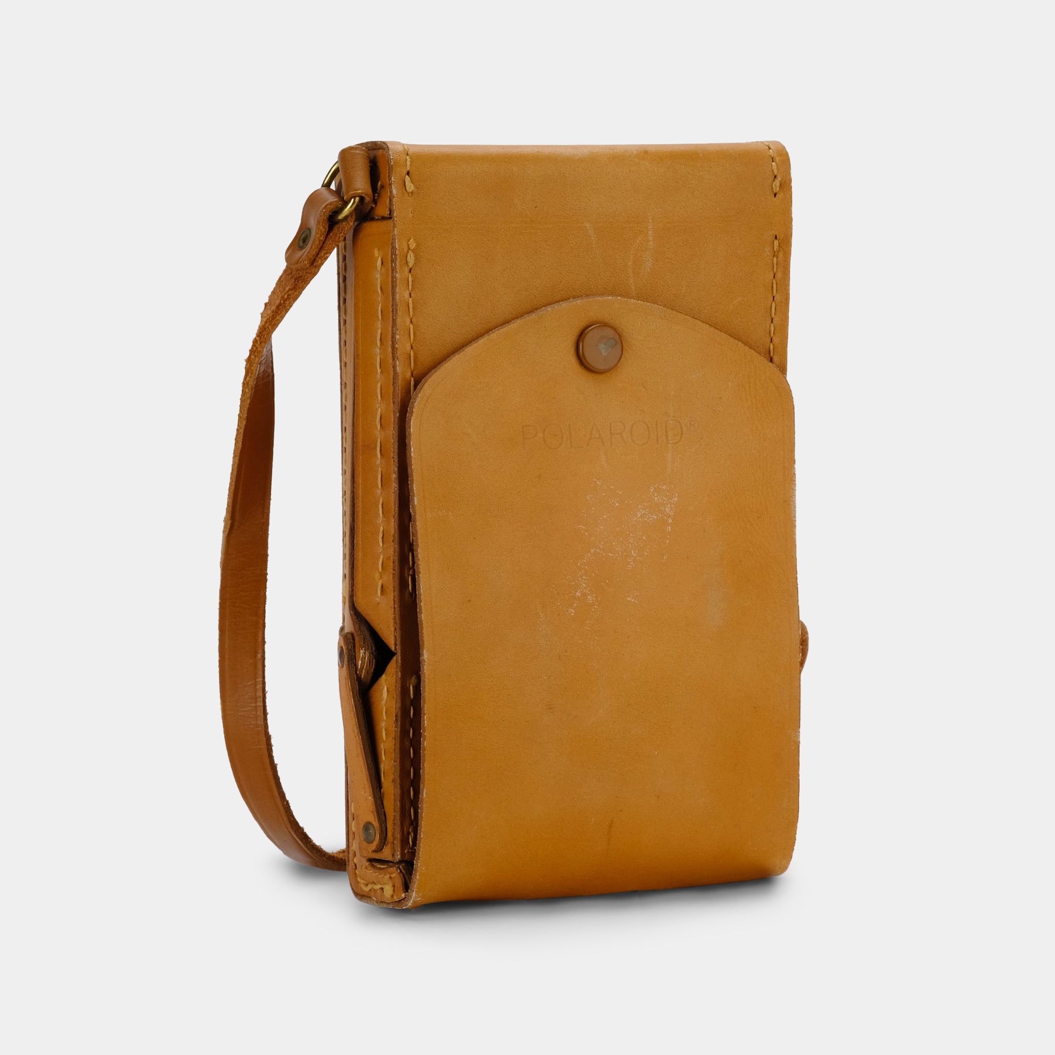 Polaroid SX-70 "Ever-Ready" Style Brown Leather Folding Camera Case