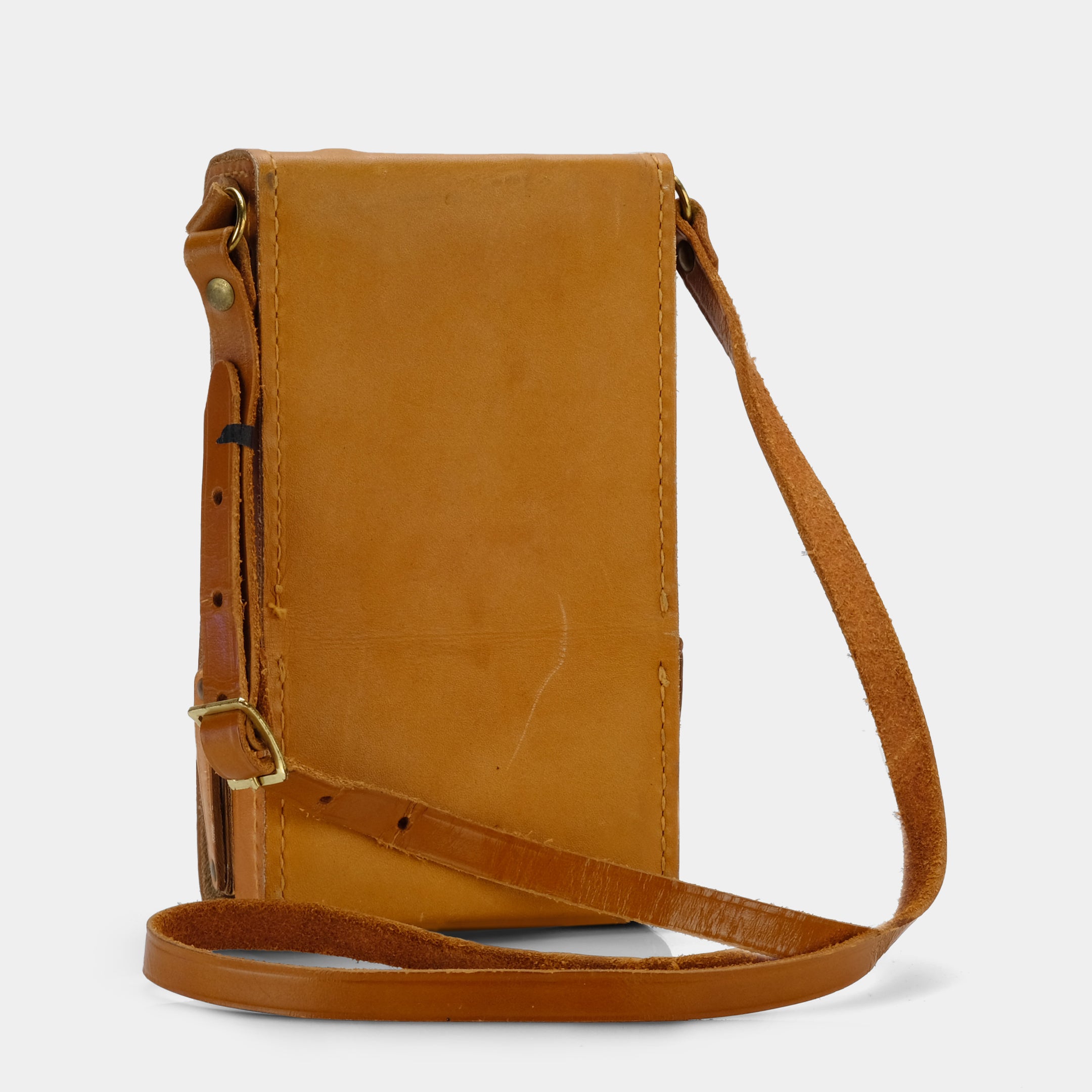 Polaroid SX-70 "Ever-Ready" Style Brown Leather Folding Camera Case