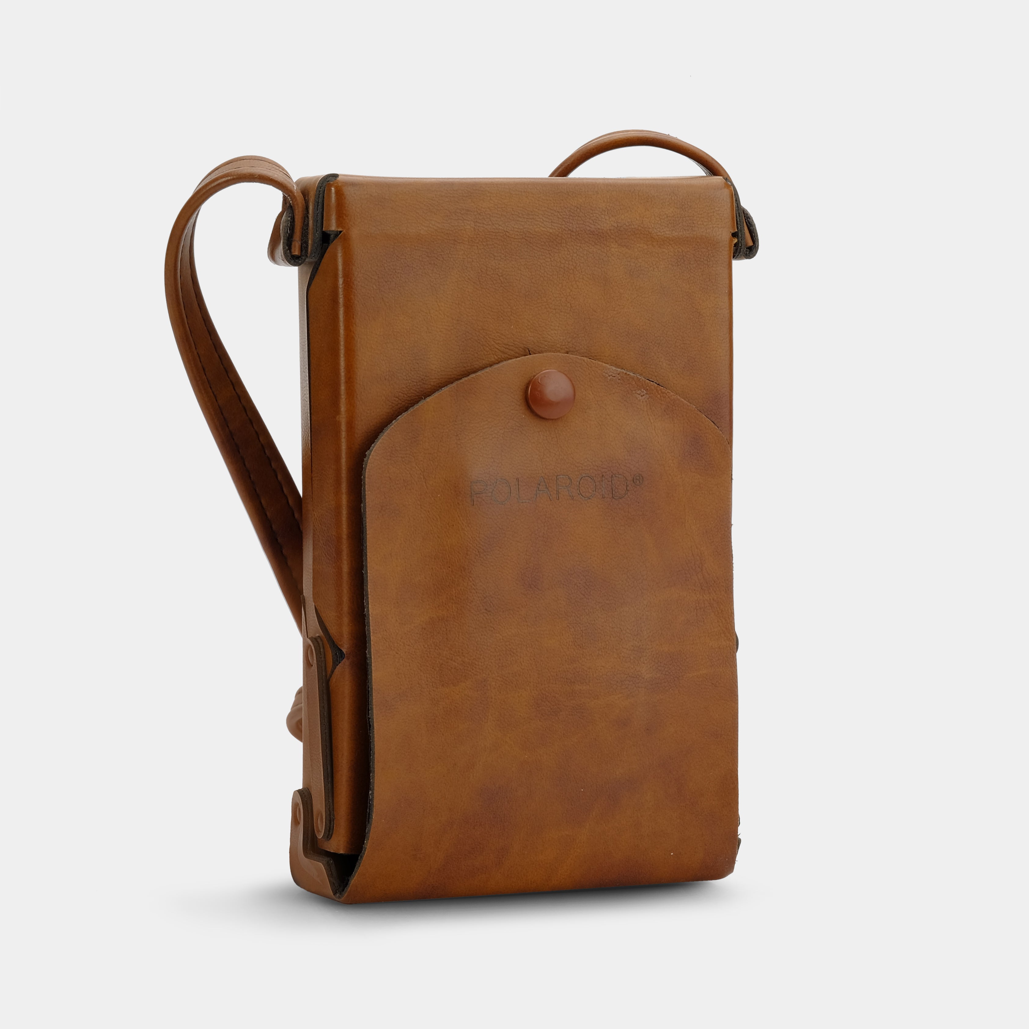 Polaroid SX-70 "Ever-Ready" Style Brown Leather Folding Camera Case