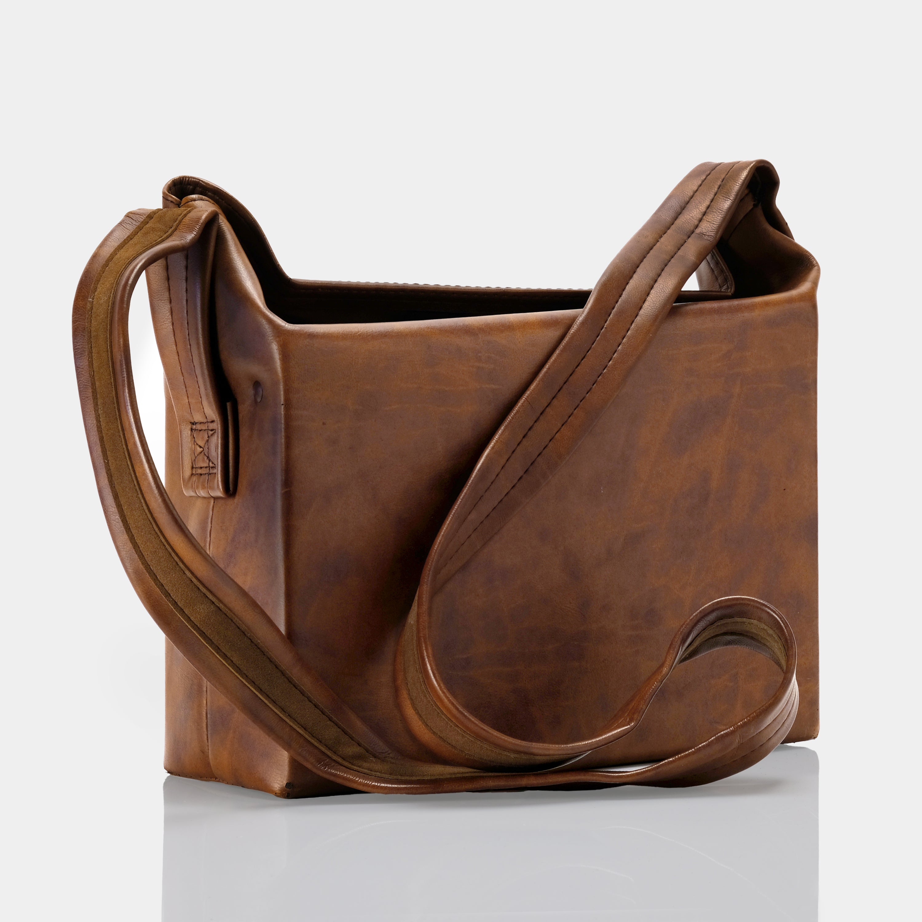 Brown Vinyl Polaroid Instant Camera Case