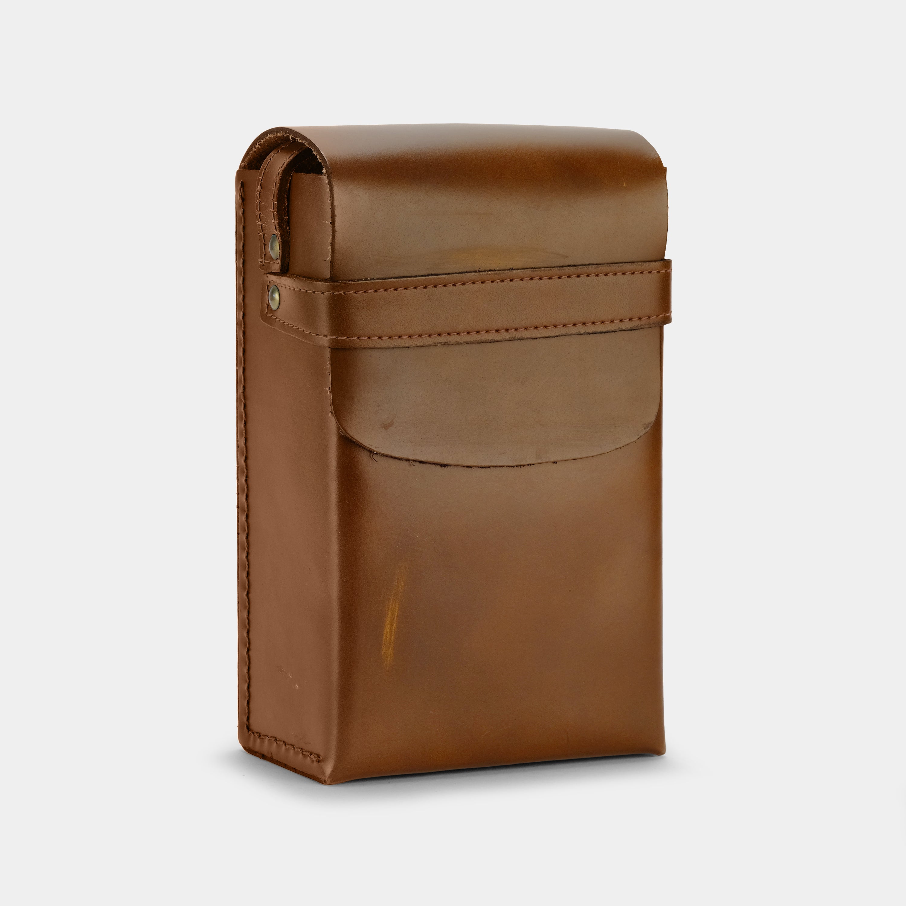 Brown Leather Folding Instant Camera Case