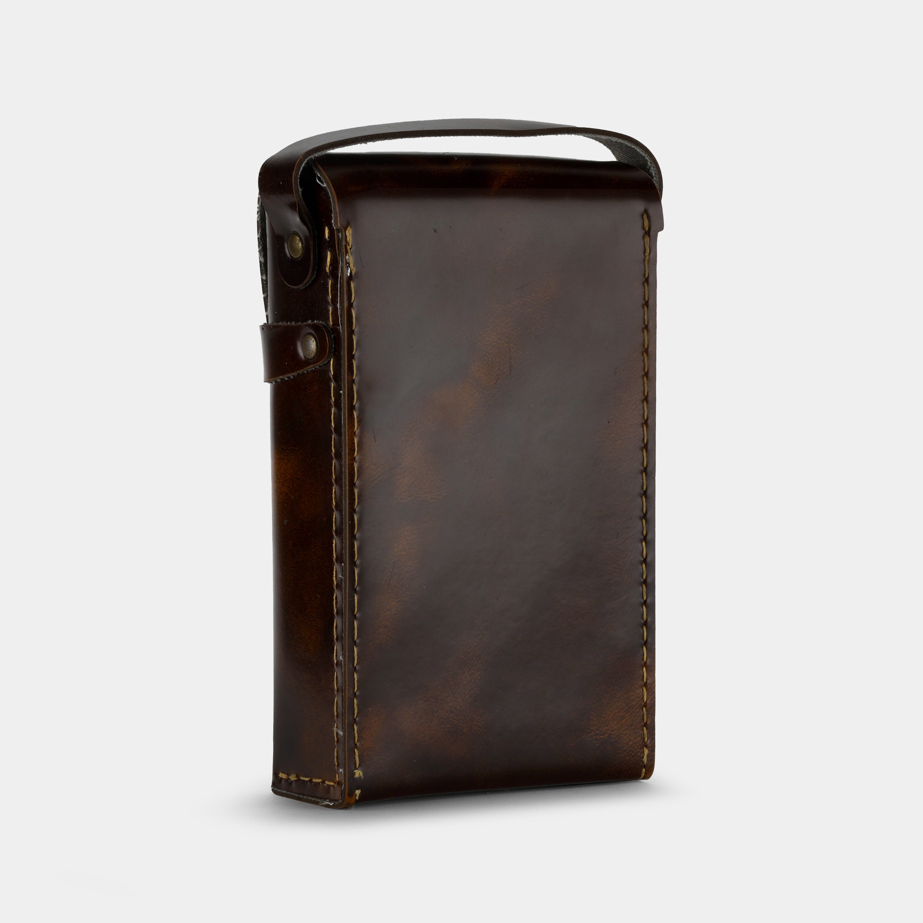 Dark Brown Faux Leather Folding Instant Camera Case