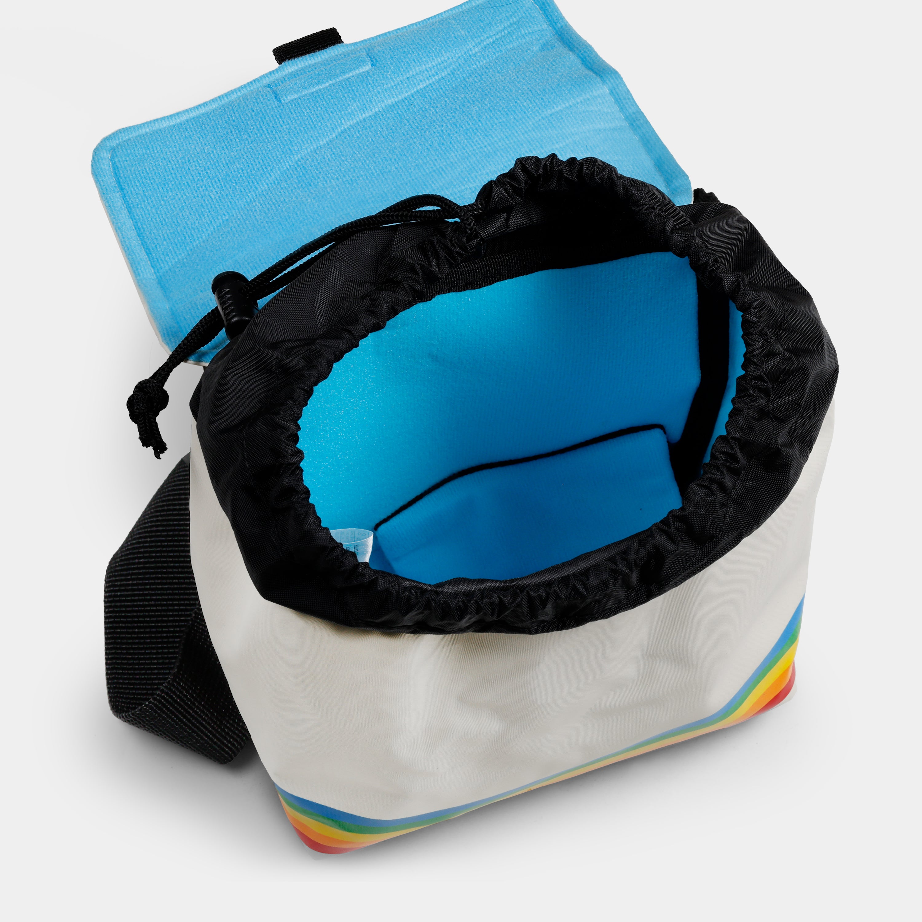 Polaroid Ivory and Rainbow Drawstring Camera Bag