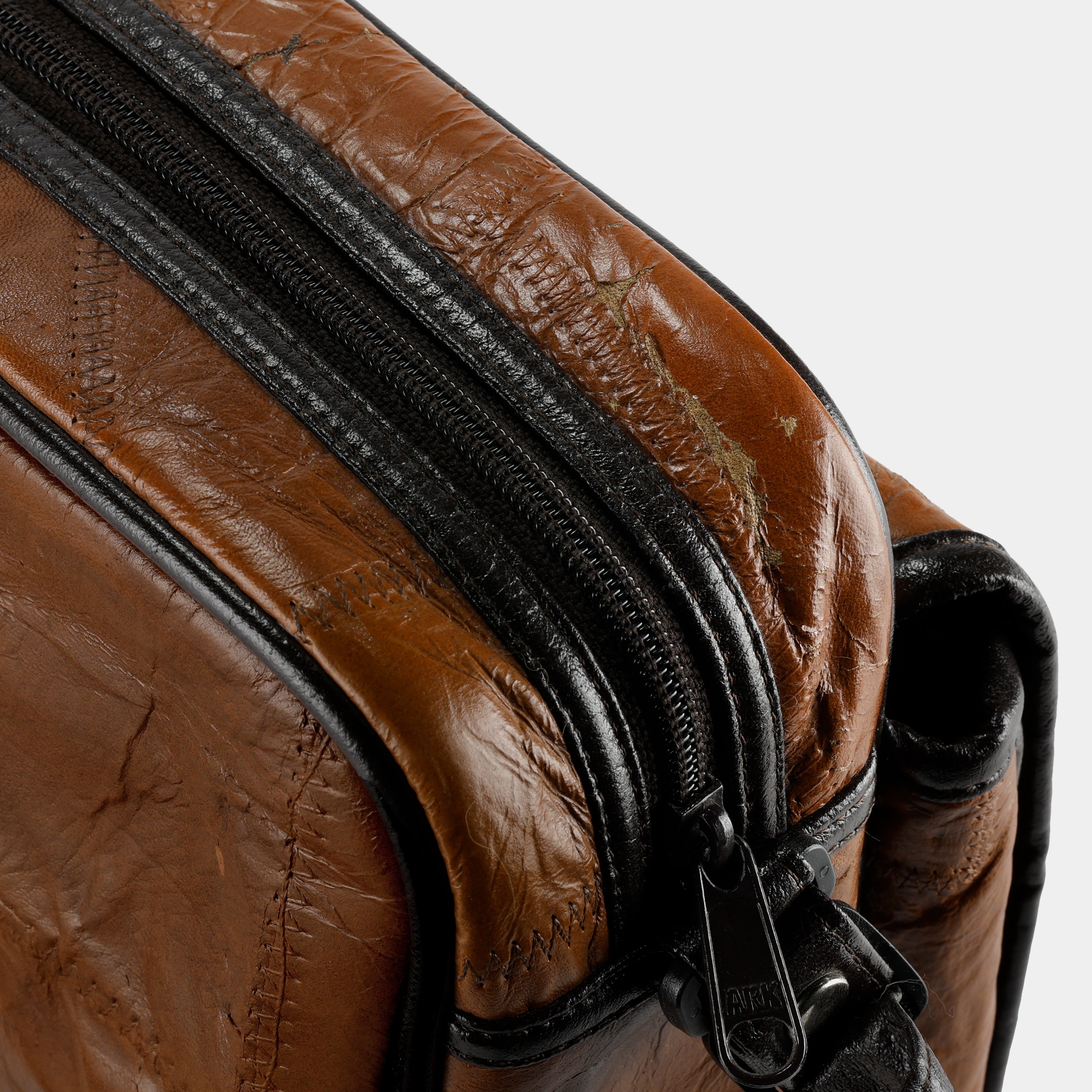 Rustic Patchwork Brown Camera Bag