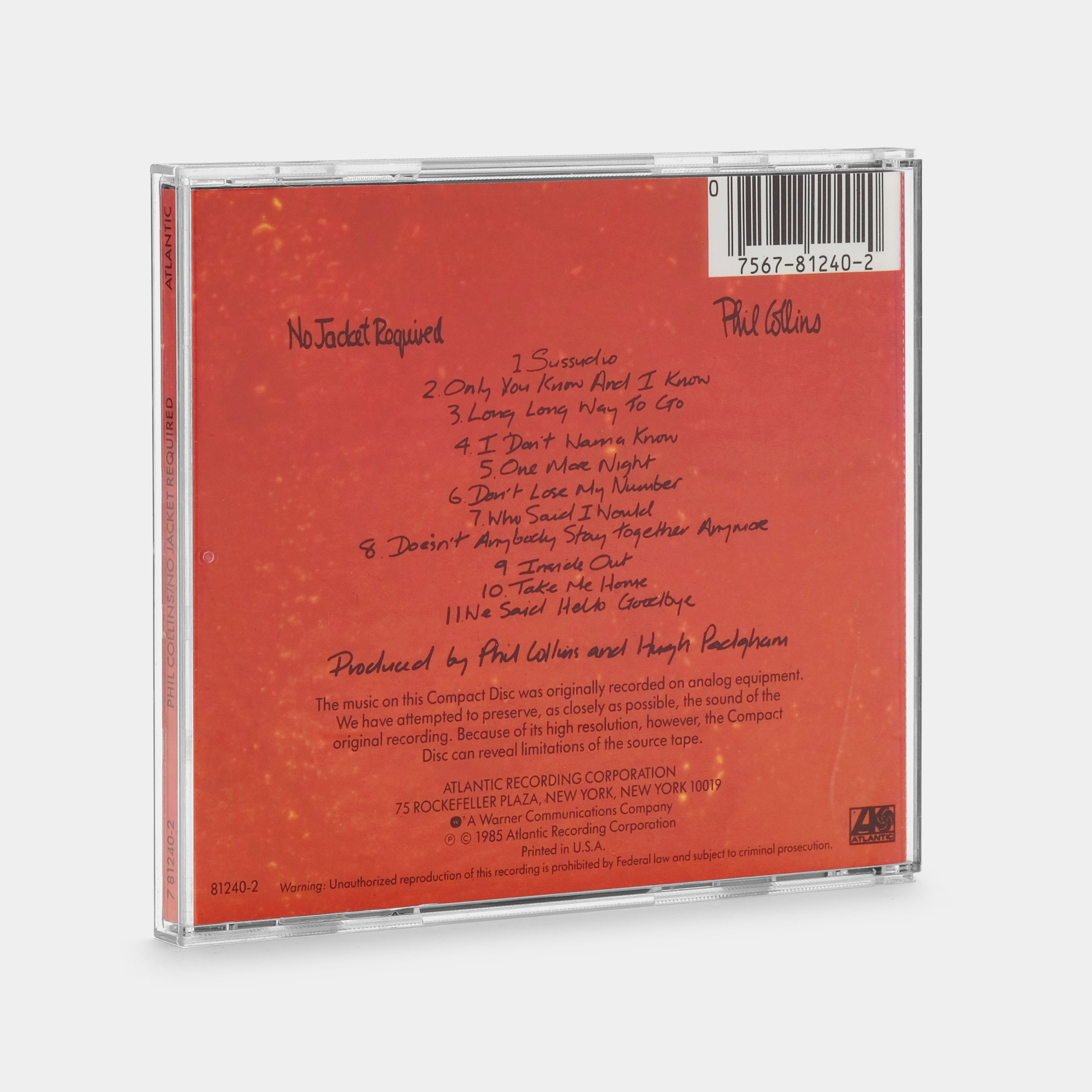 Phil Collins - No Jacket Required CD