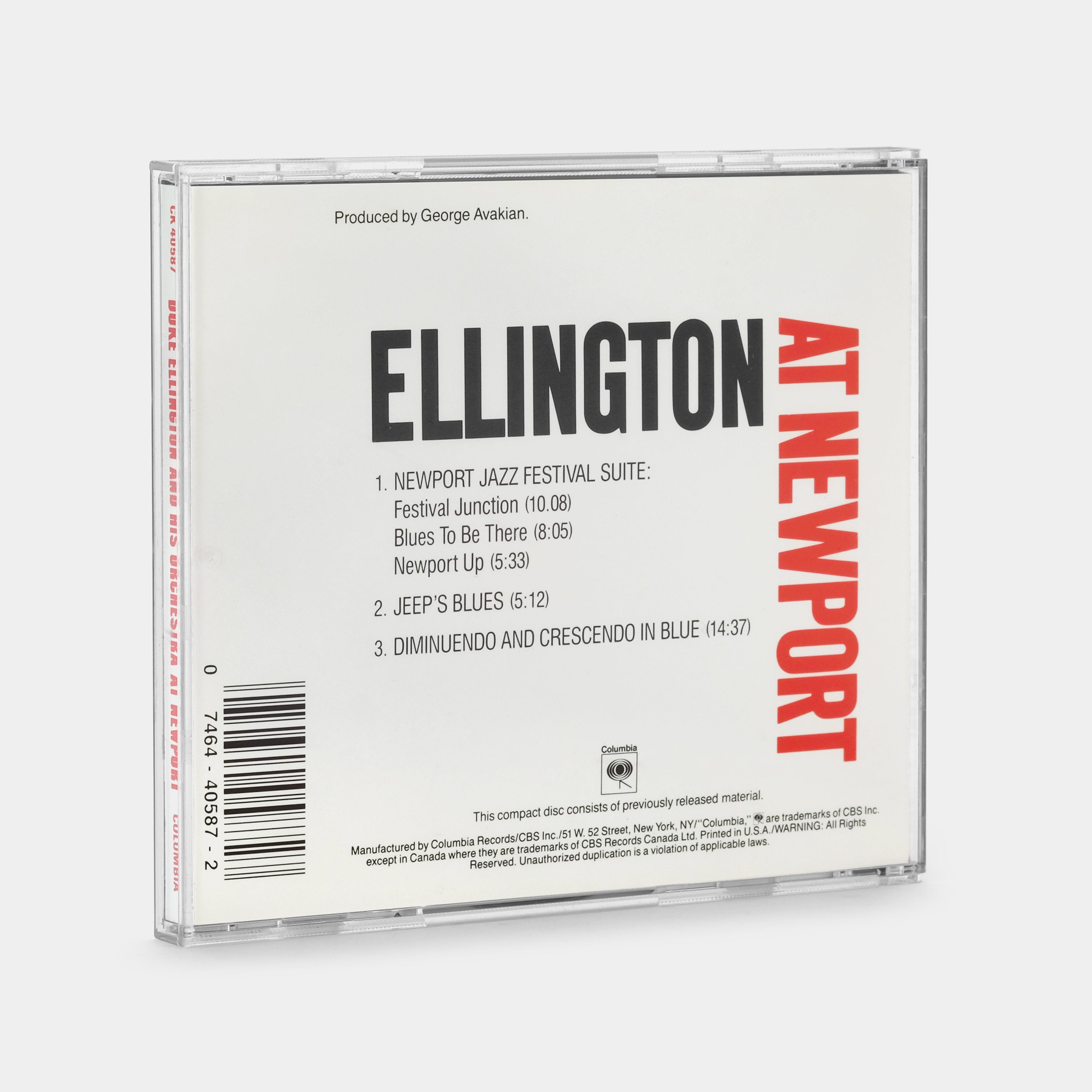 Duke Ellington And His Orchestra - Ellington At Newport CD