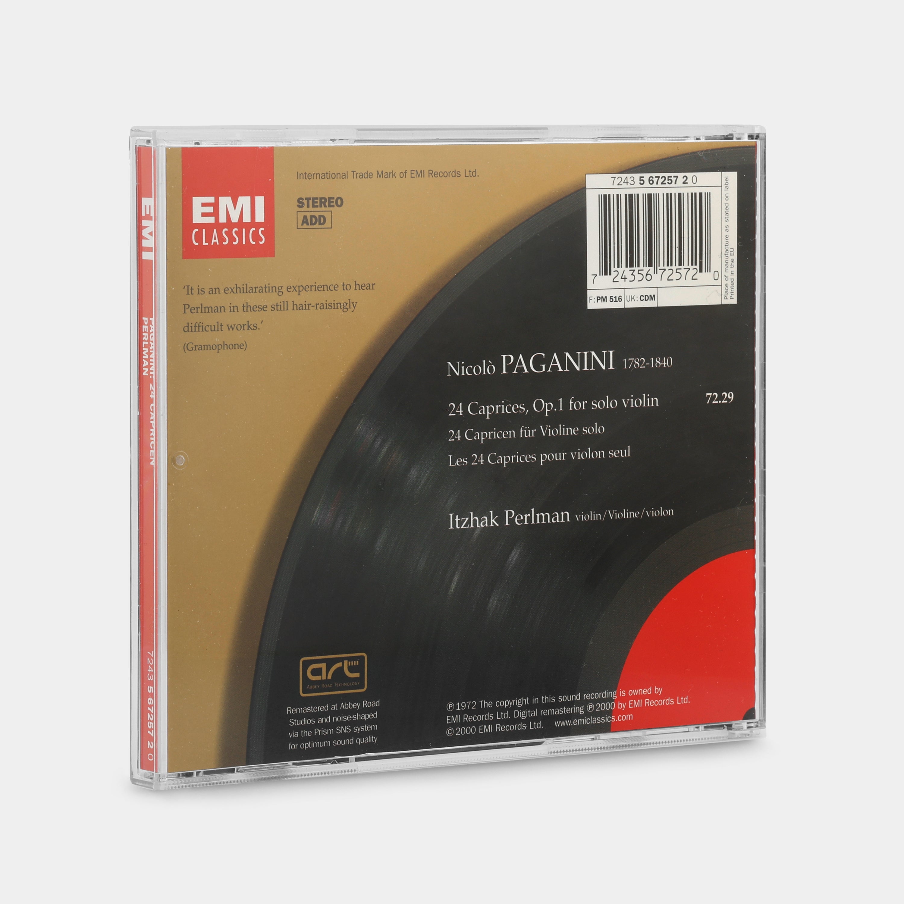 Paganini – Itzhak Perlman - 24 Caprices CD