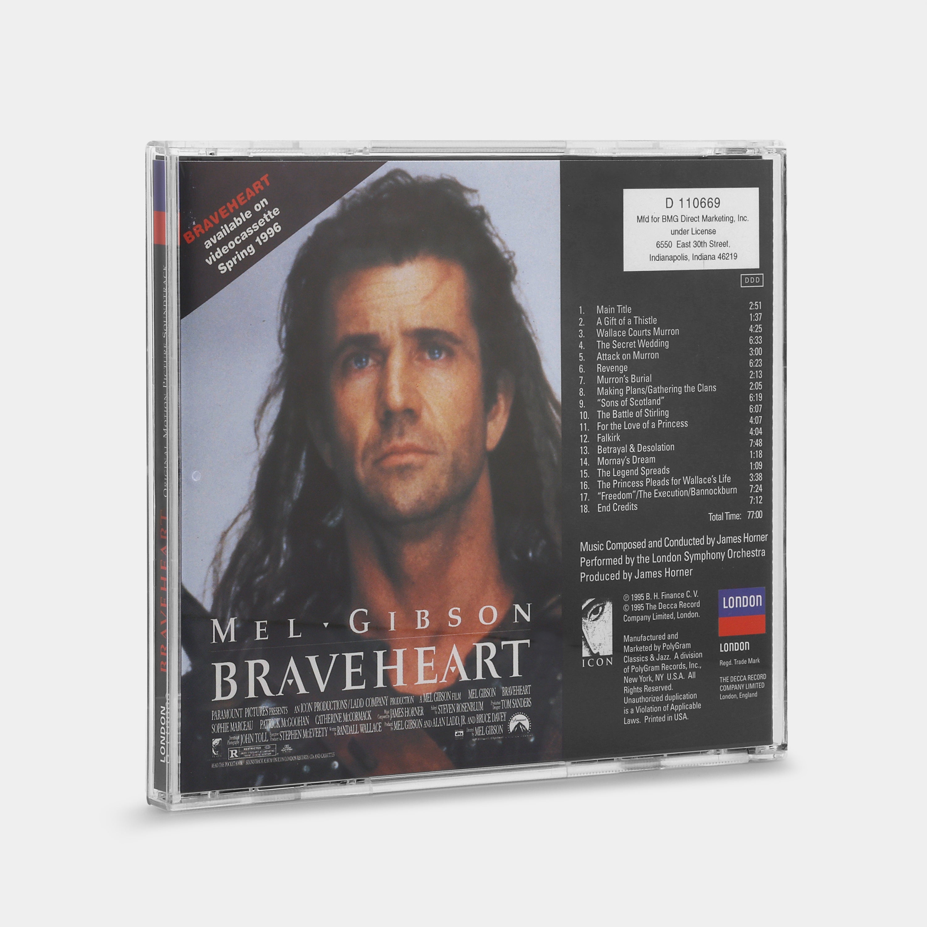 Braveheart (Original Motion Picture Soundtrack) CD
