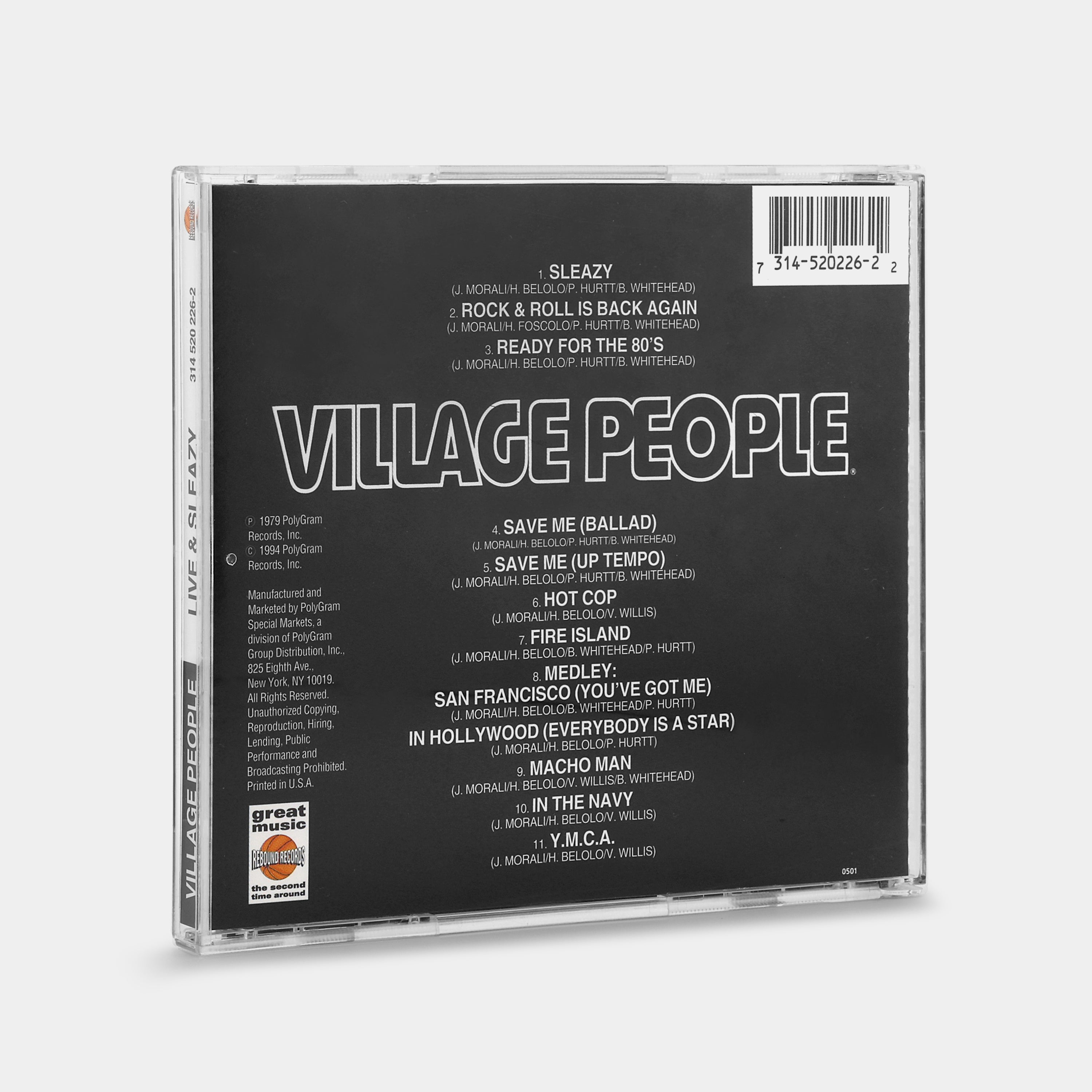 Village People - Live And Sleazy CD