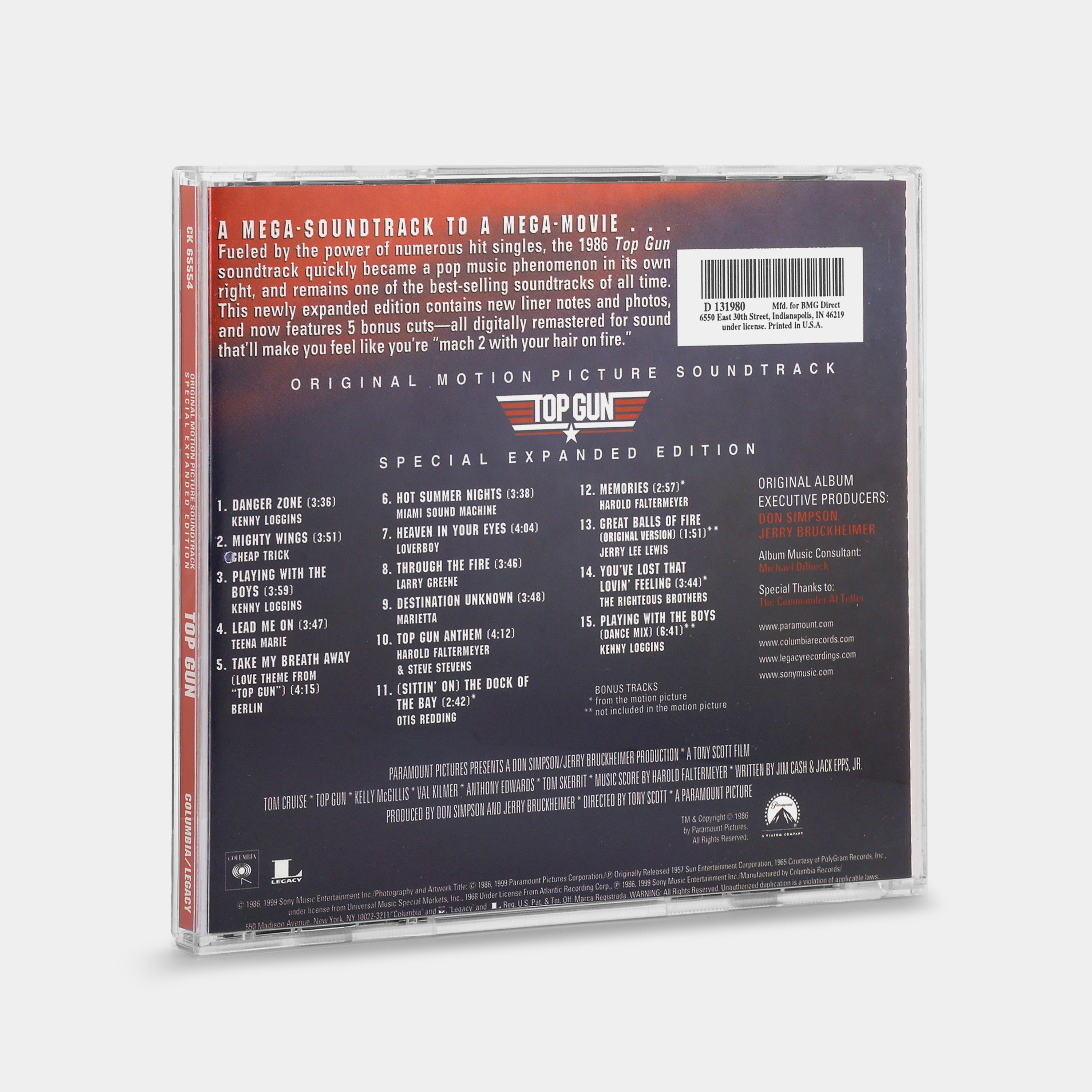 Top Gun (Original Motion Picture Soundtrack) CD