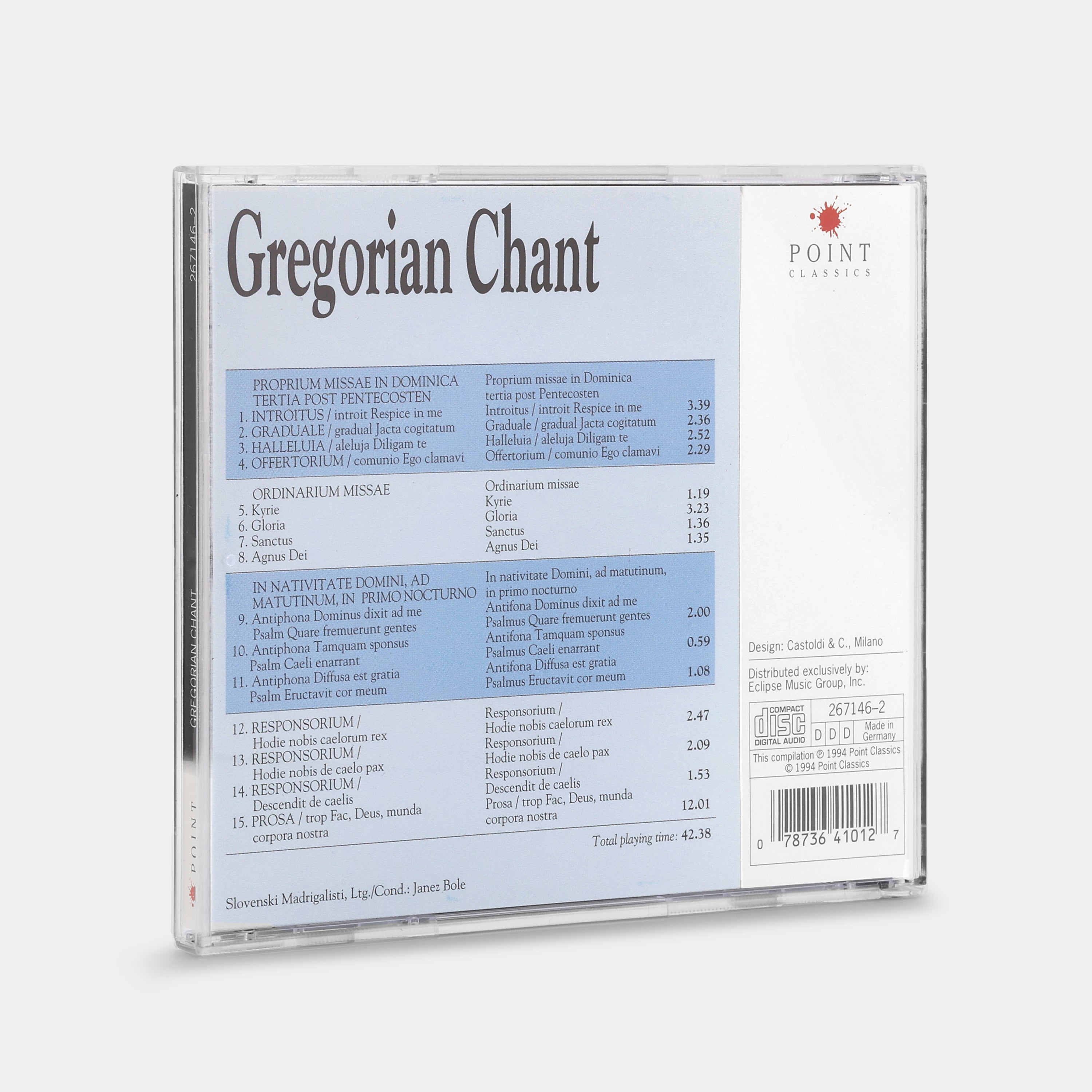 Slovenski Madrigalisti - Gregorian Chant CD