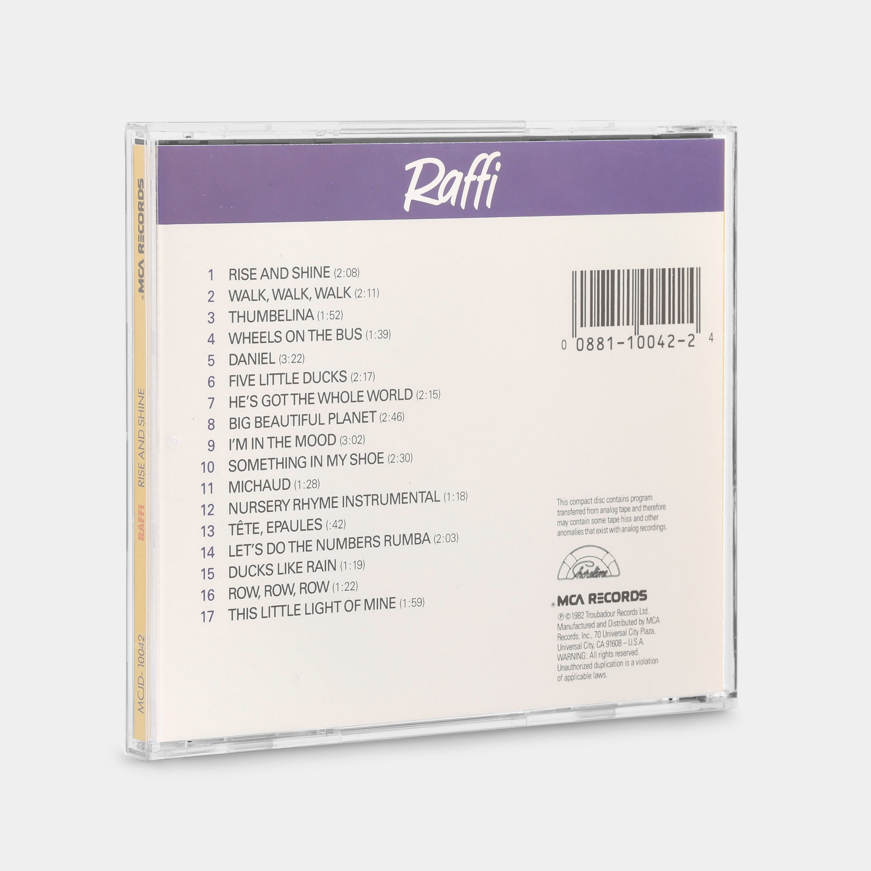 Raffi With Ken Whiteley - Rise And Shine CD
