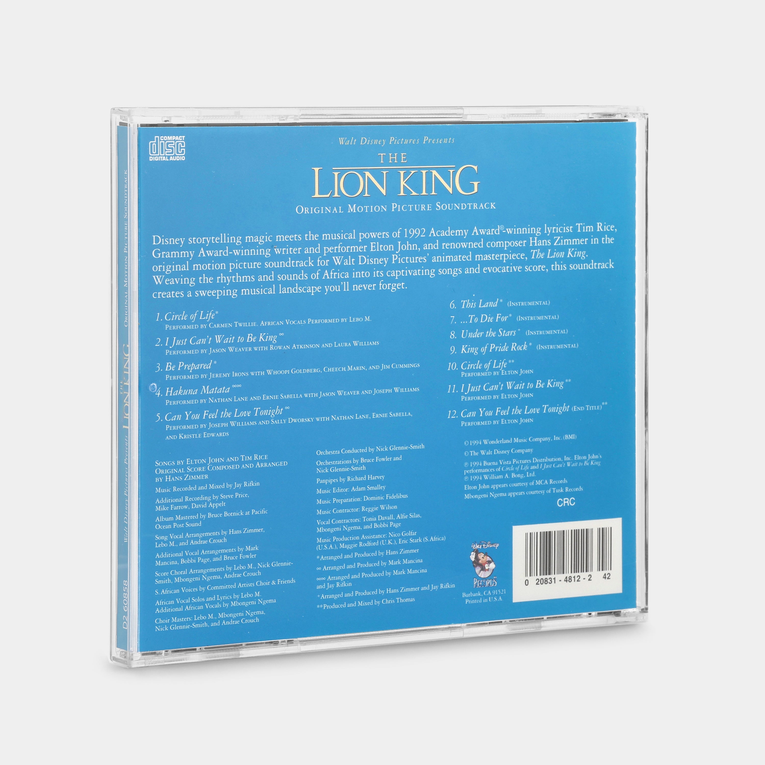 The Lion King (Original Motion Picture Soundtrack) CD