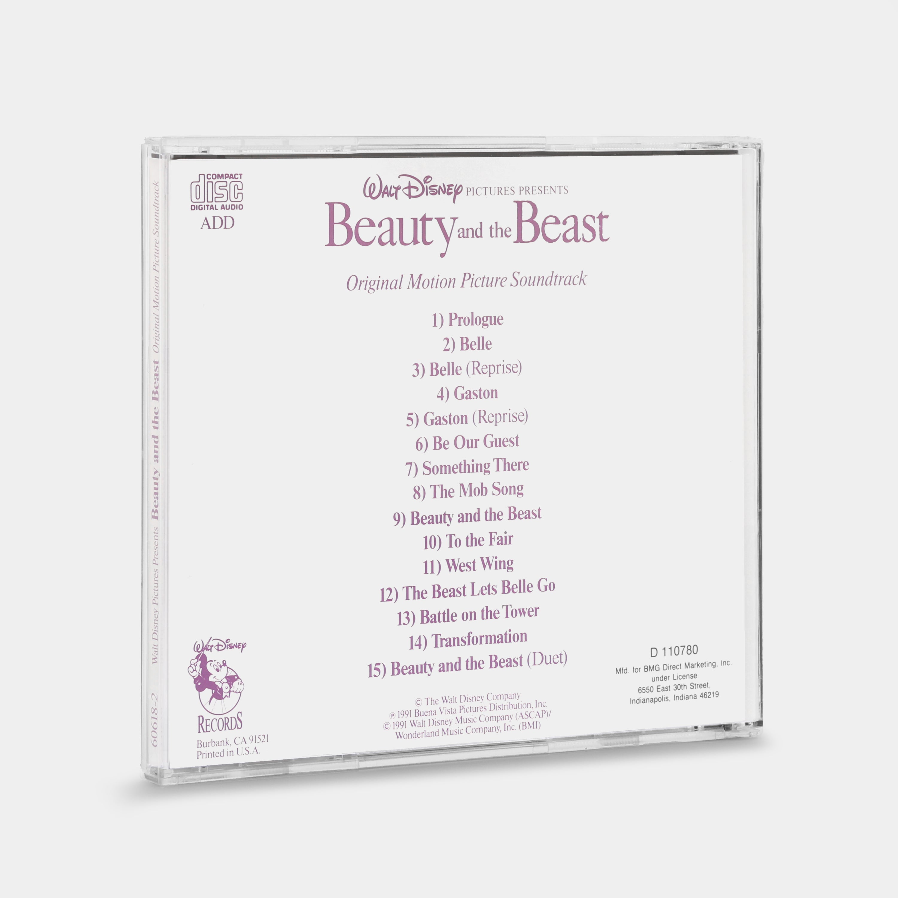 Beauty And The Beast (Original Motion Picture Soundtrack) CD