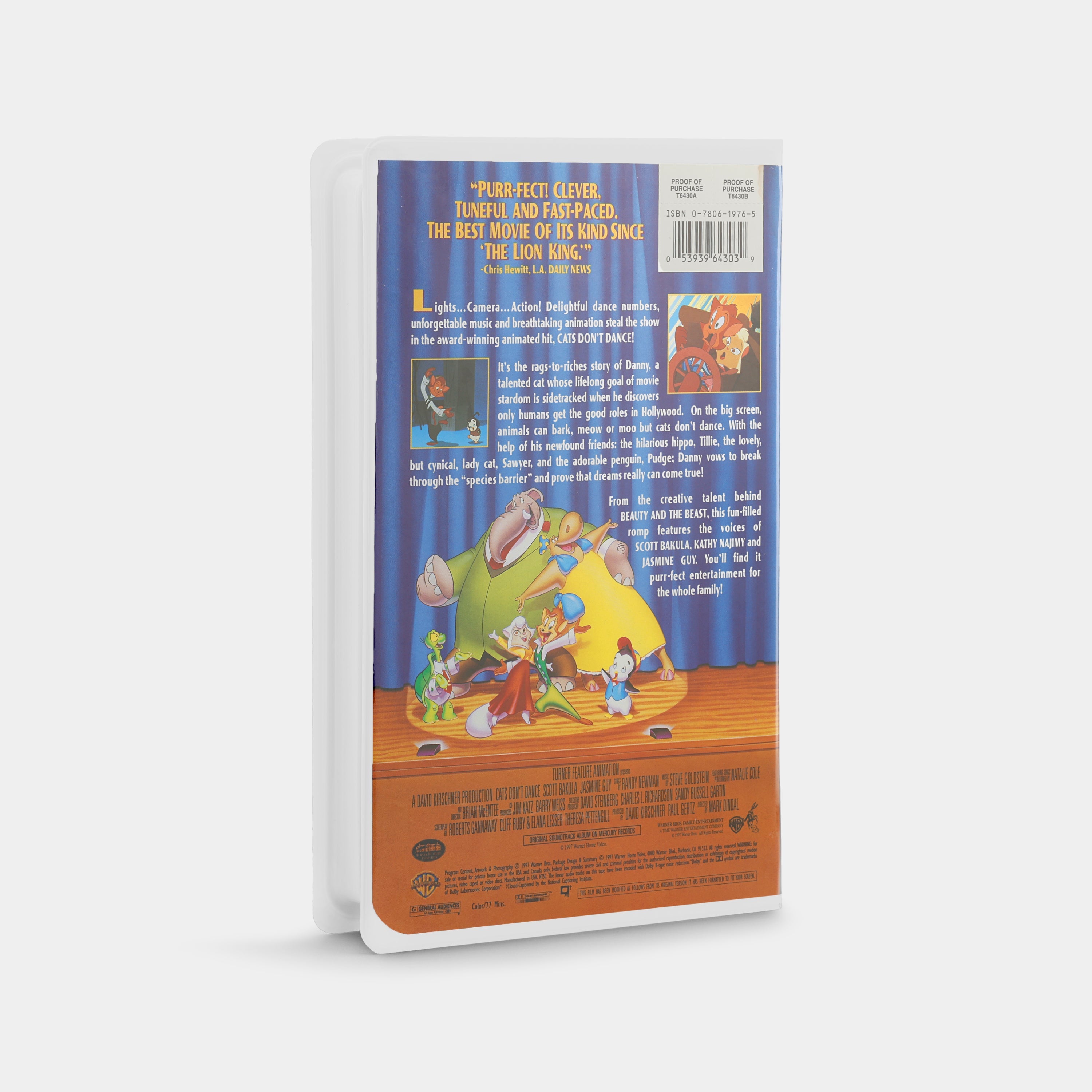 Cats Don’t Dance VHS Tape