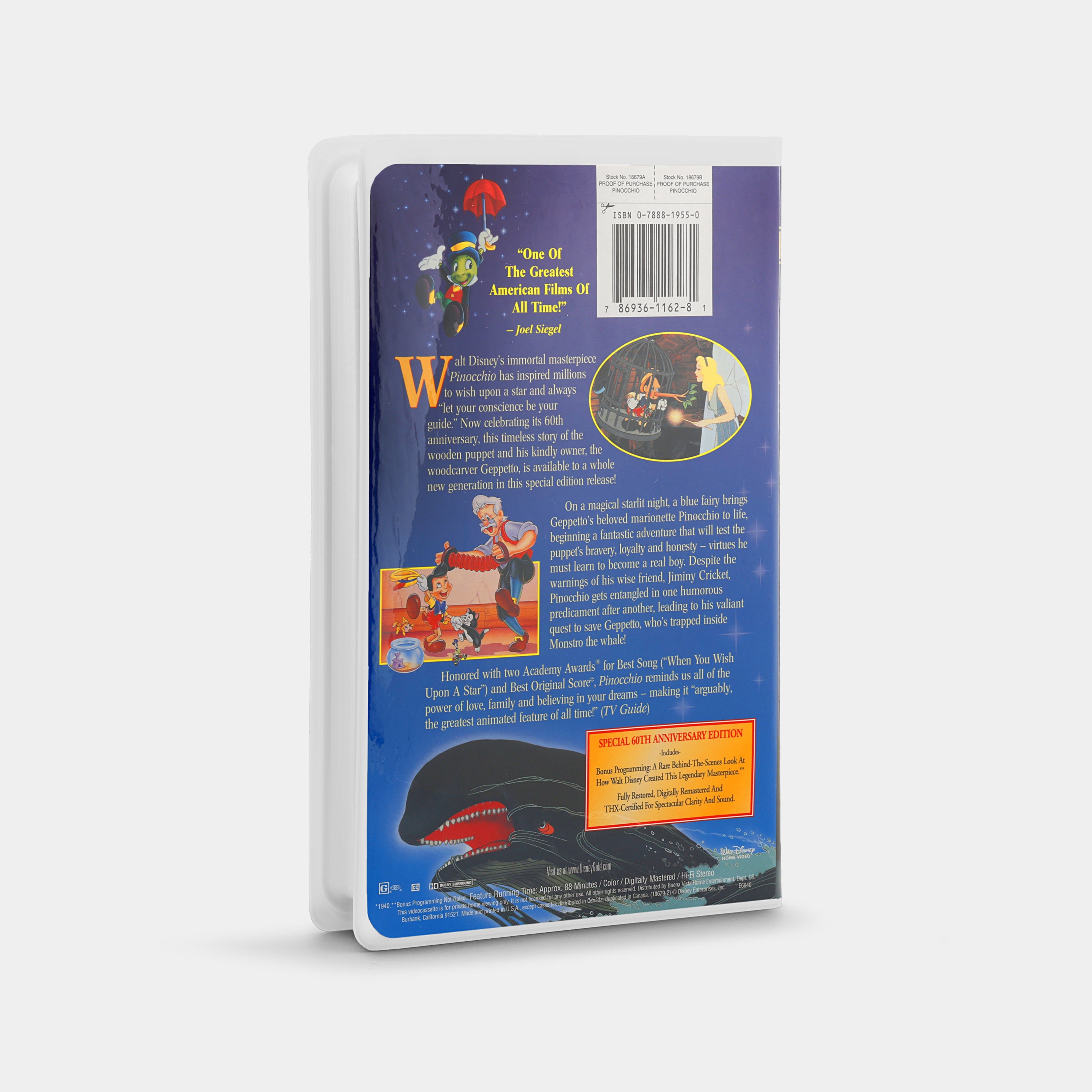 Pinocchio (Gold Collection) VHS Tape