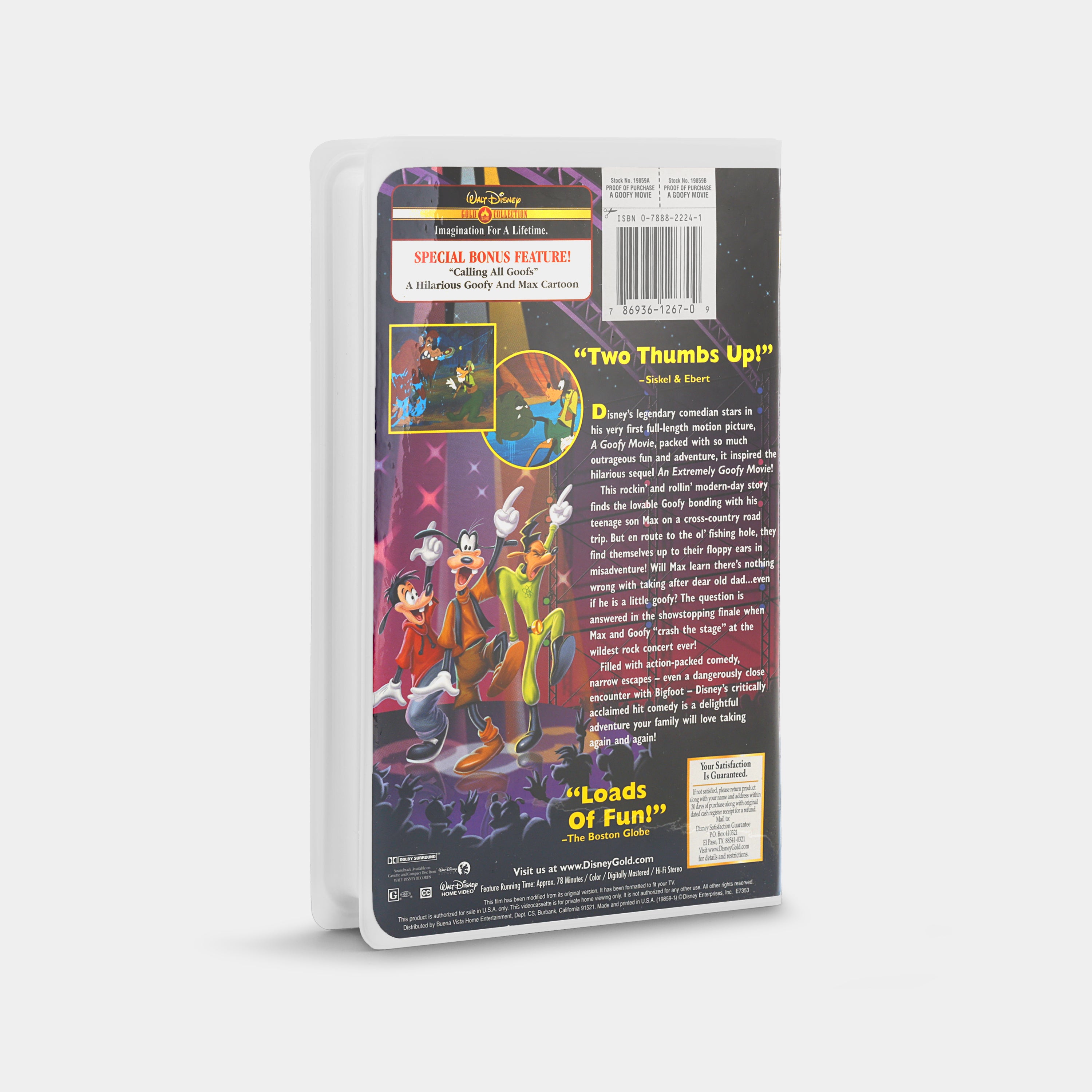 A Goofy Movie (Gold Collection) VHS Tape