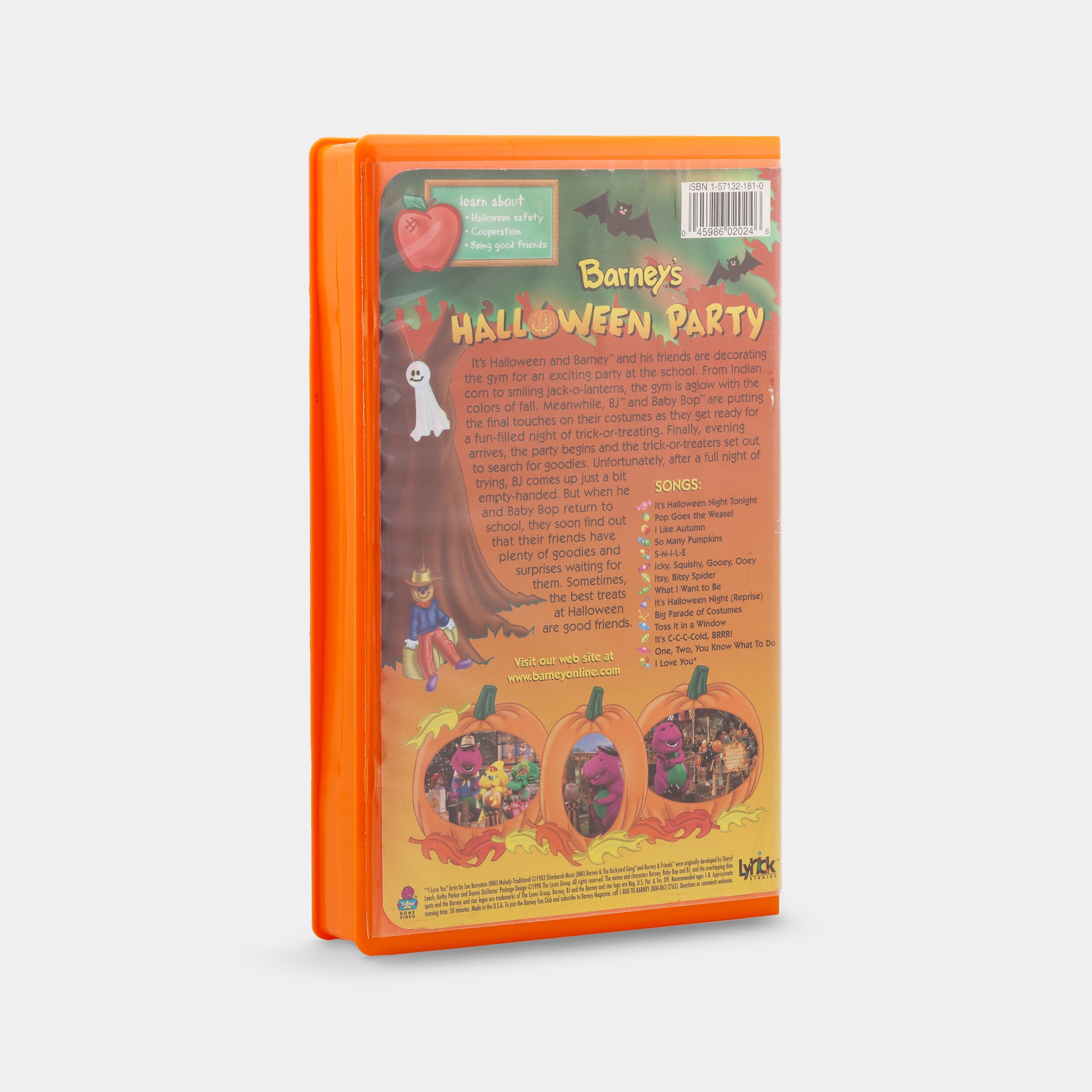 Barney’s Halloween Party VHS Tape