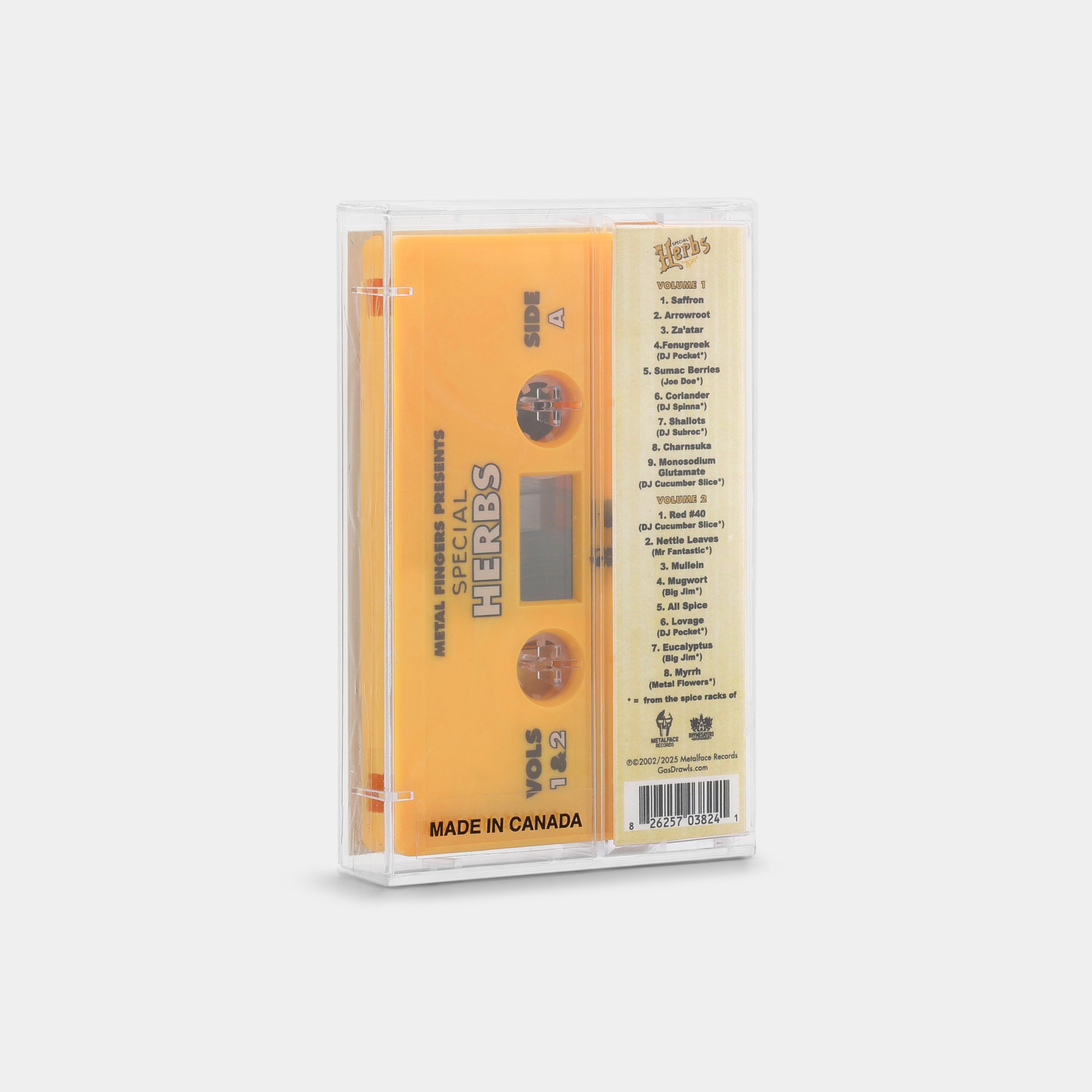 MF DOOM - Metal Fingers Presents: Special Herbs Vol. 1 & 2 Cassette Tape