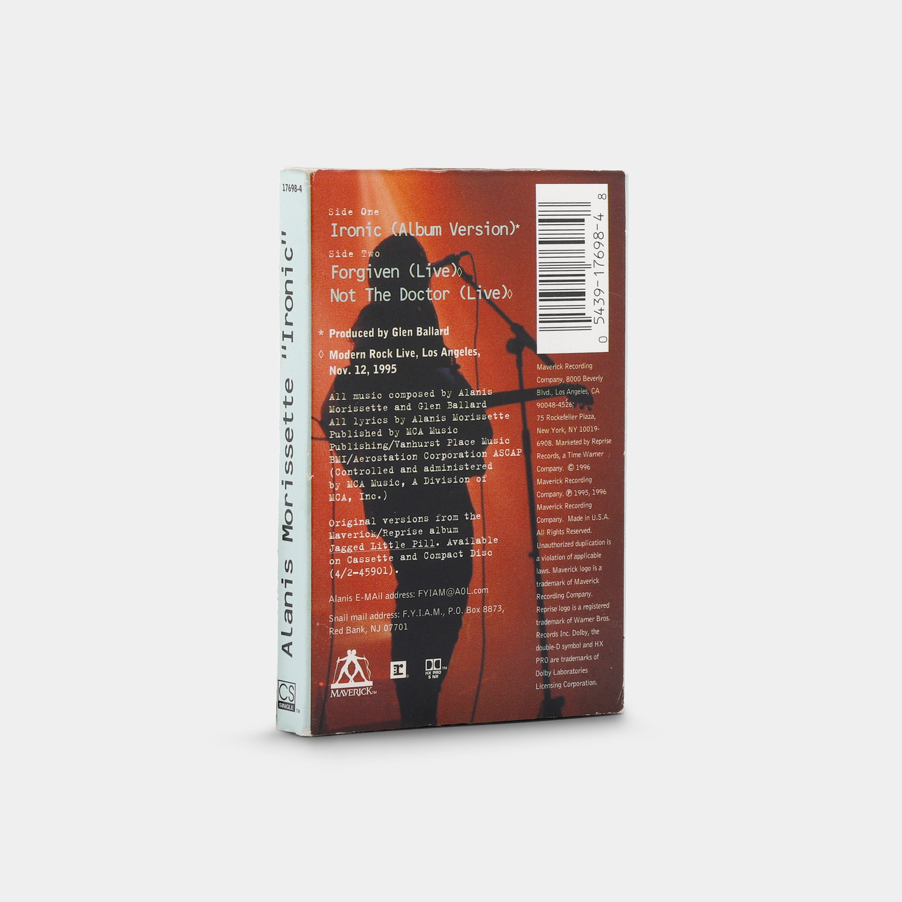 Alanis Morissette - Ironic Cassette Tape Single