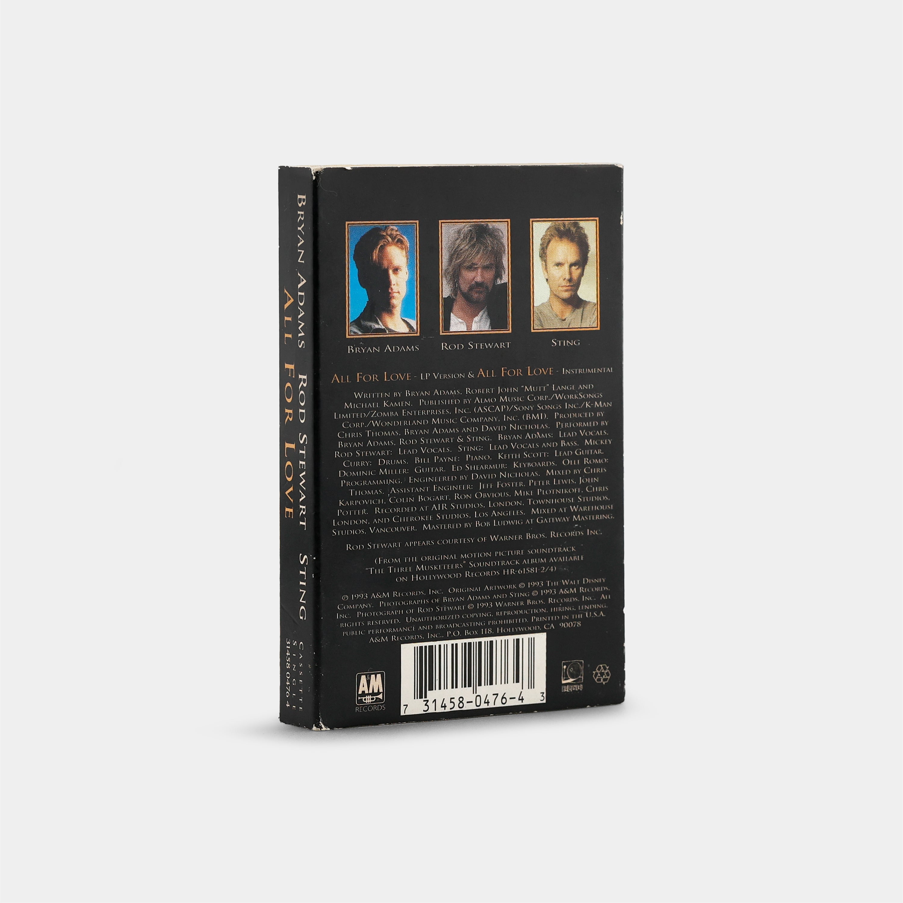 Bryan Adams, Rod Stewart, Sting - All For Love Cassette Tape