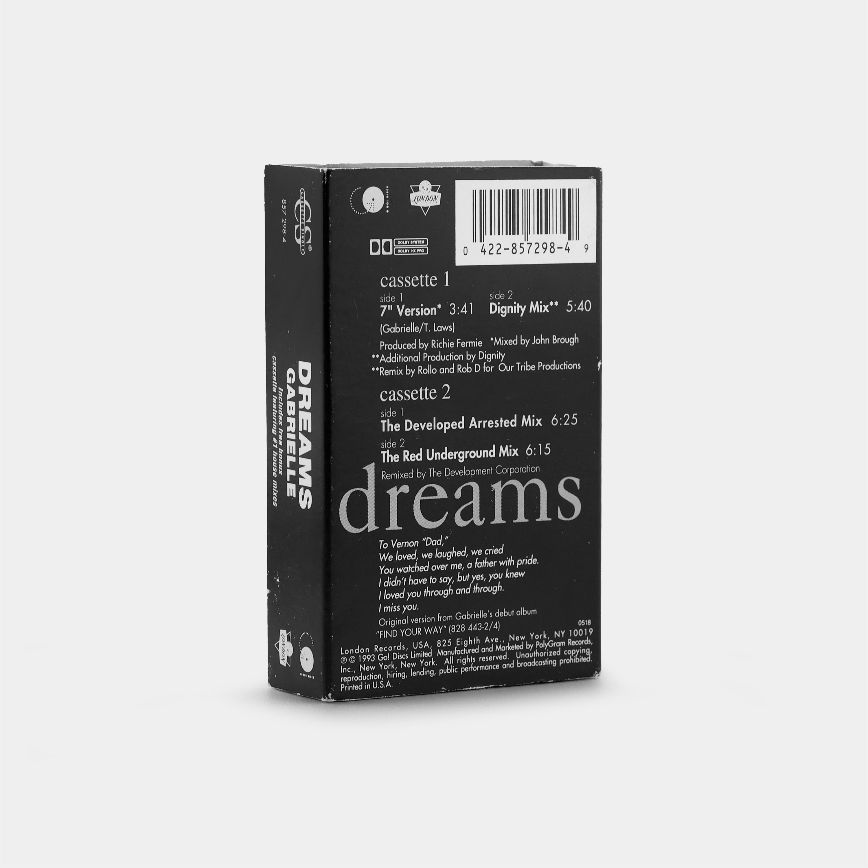 Gabrielle - Dreams Cassette Tape Set